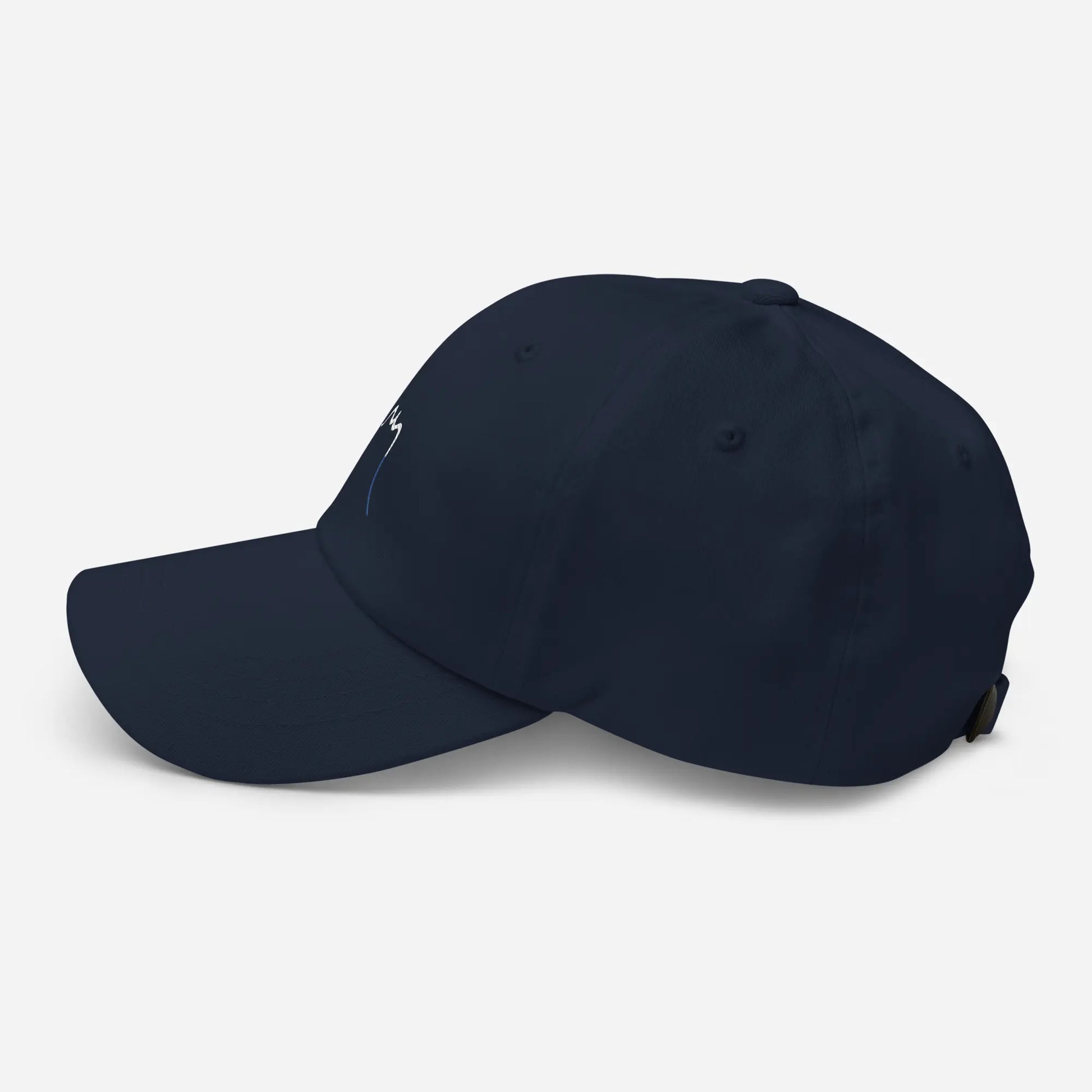 casquette de baseball en sergé de coton réglable côté coloris bleu marine