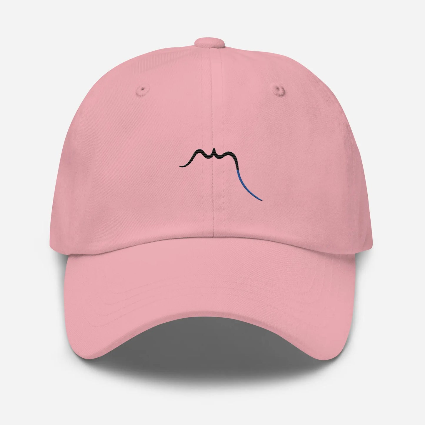 casquette de baseball en sergé de coton réglable face coloris rose pâle