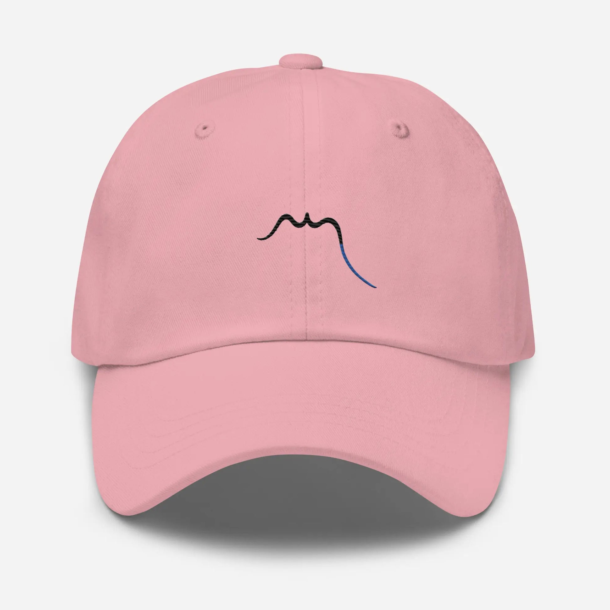 casquette de baseball en sergé de coton réglable face coloris rose pâle