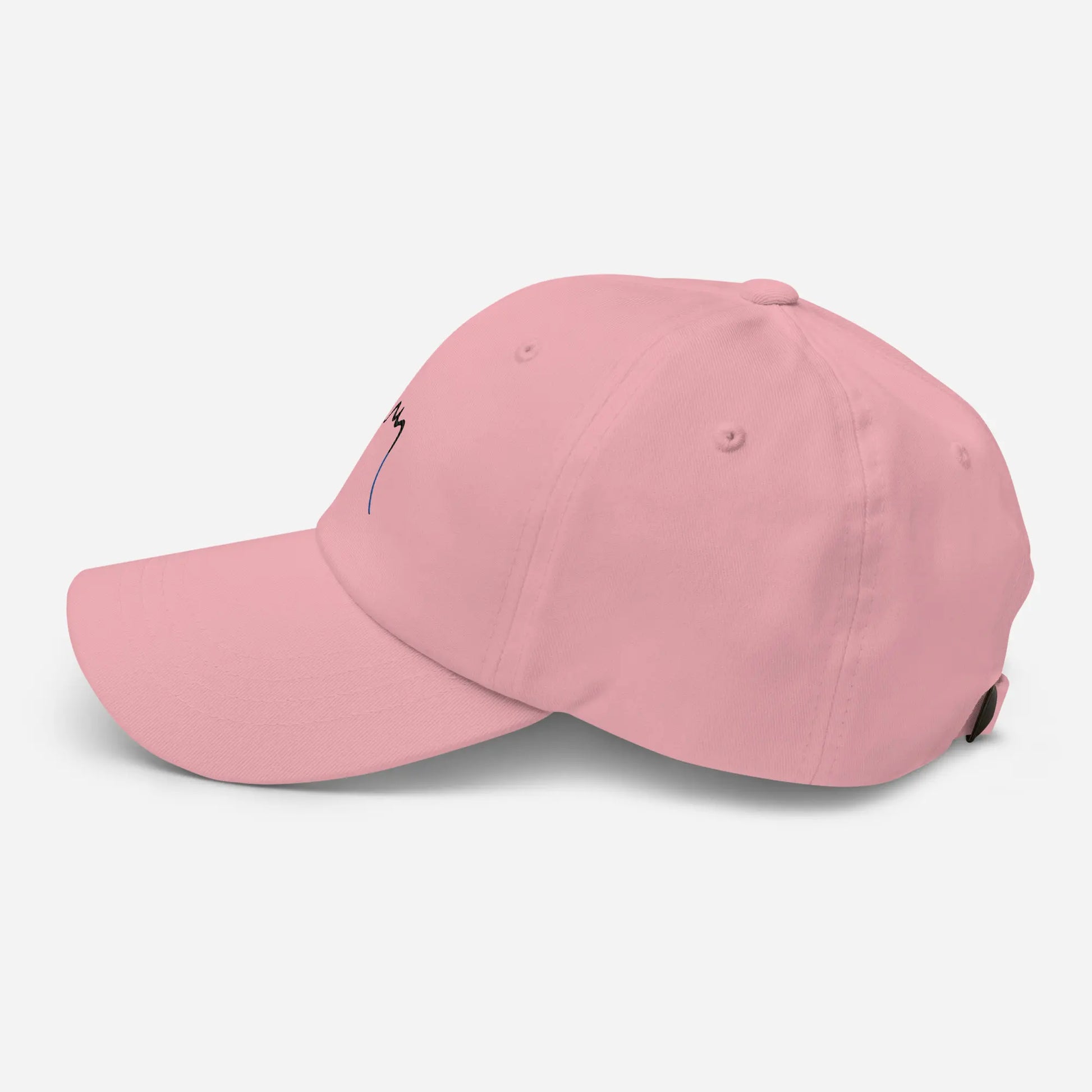 casquette de baseball en sergé de coton réglable côté coloris rose pâle