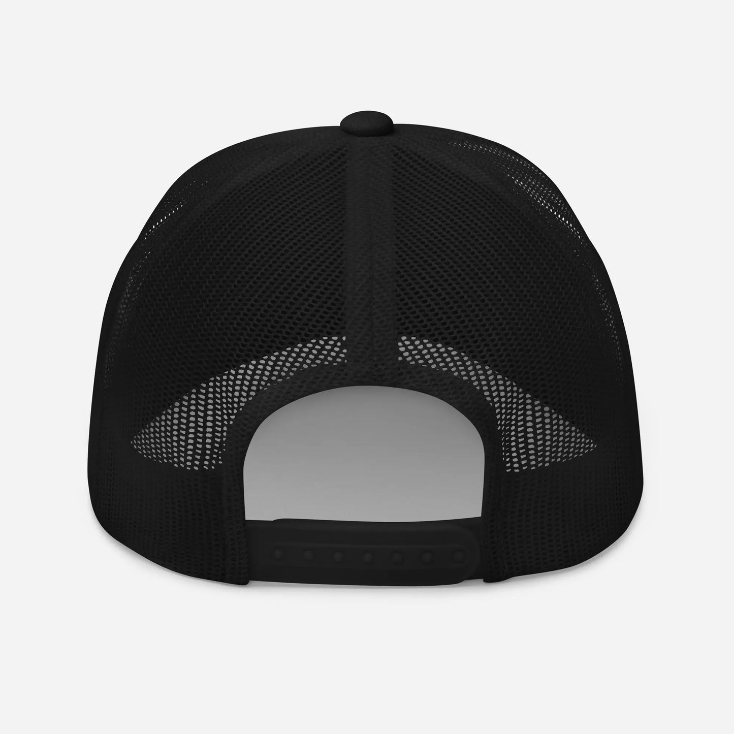 casquette de camionneur respirante légère et réglable dos coloris noir logo blanc