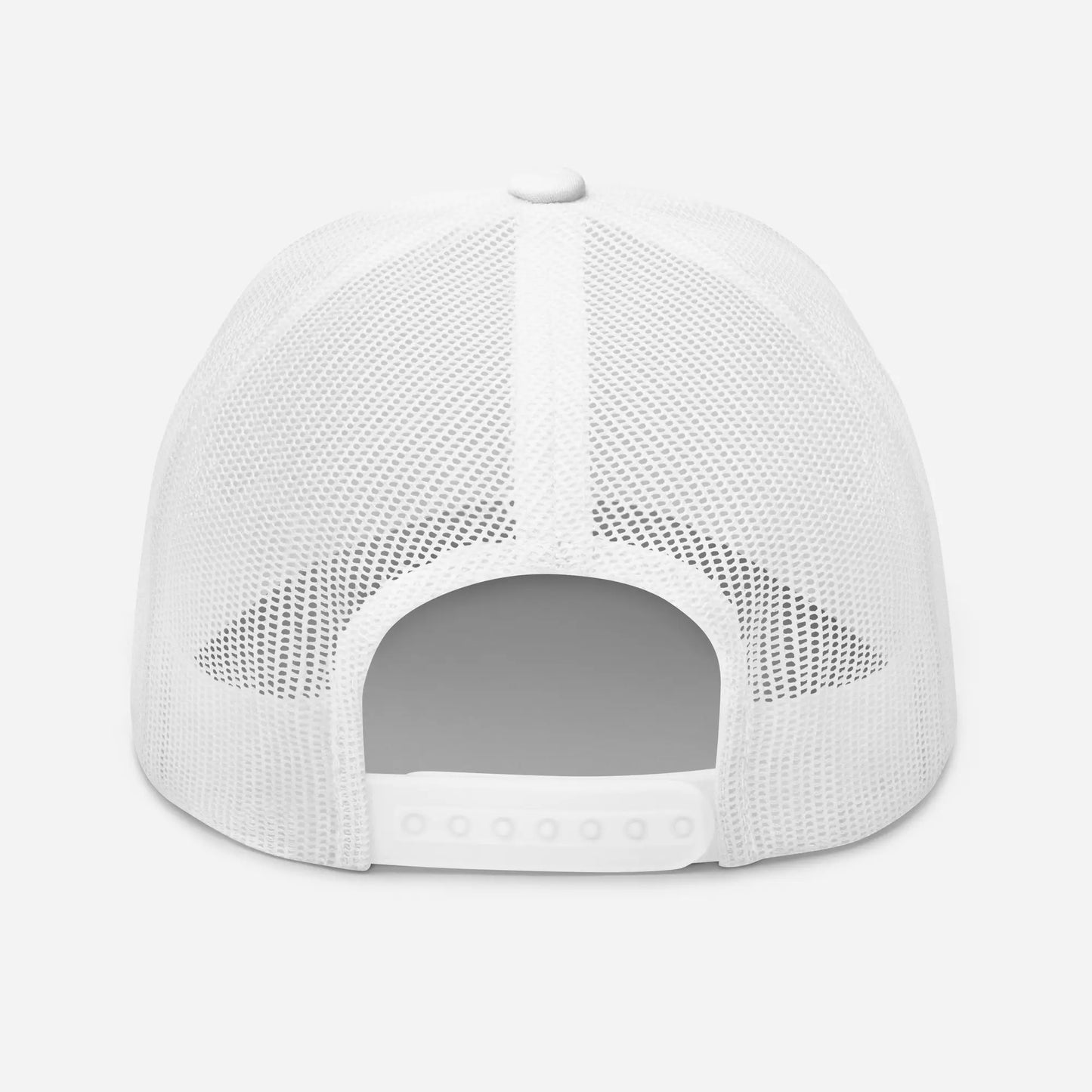 casquette de camionneur respirante légère et réglable dos coloris blanc logo noir