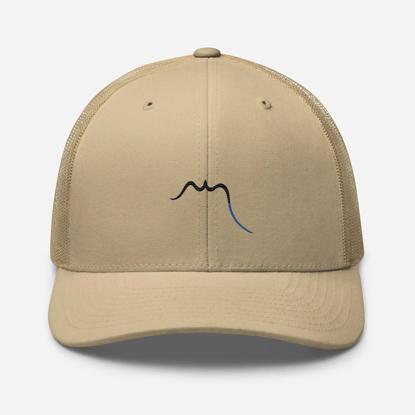 casquette de camionneur respirante légère et réglable face coloris beige logo noir