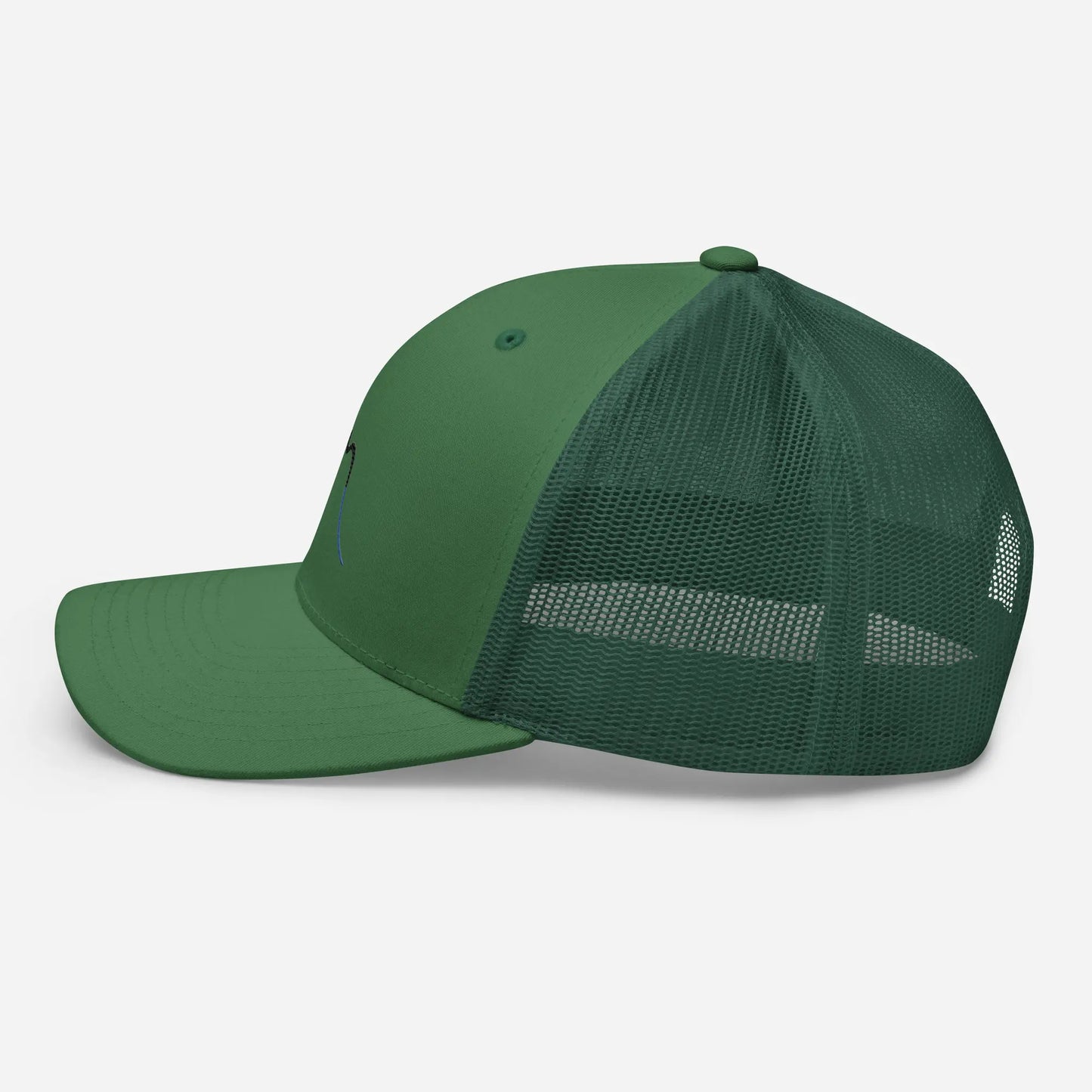 casquette de camionneur respirante légère et réglable côté coloris vert forêt logo noir
