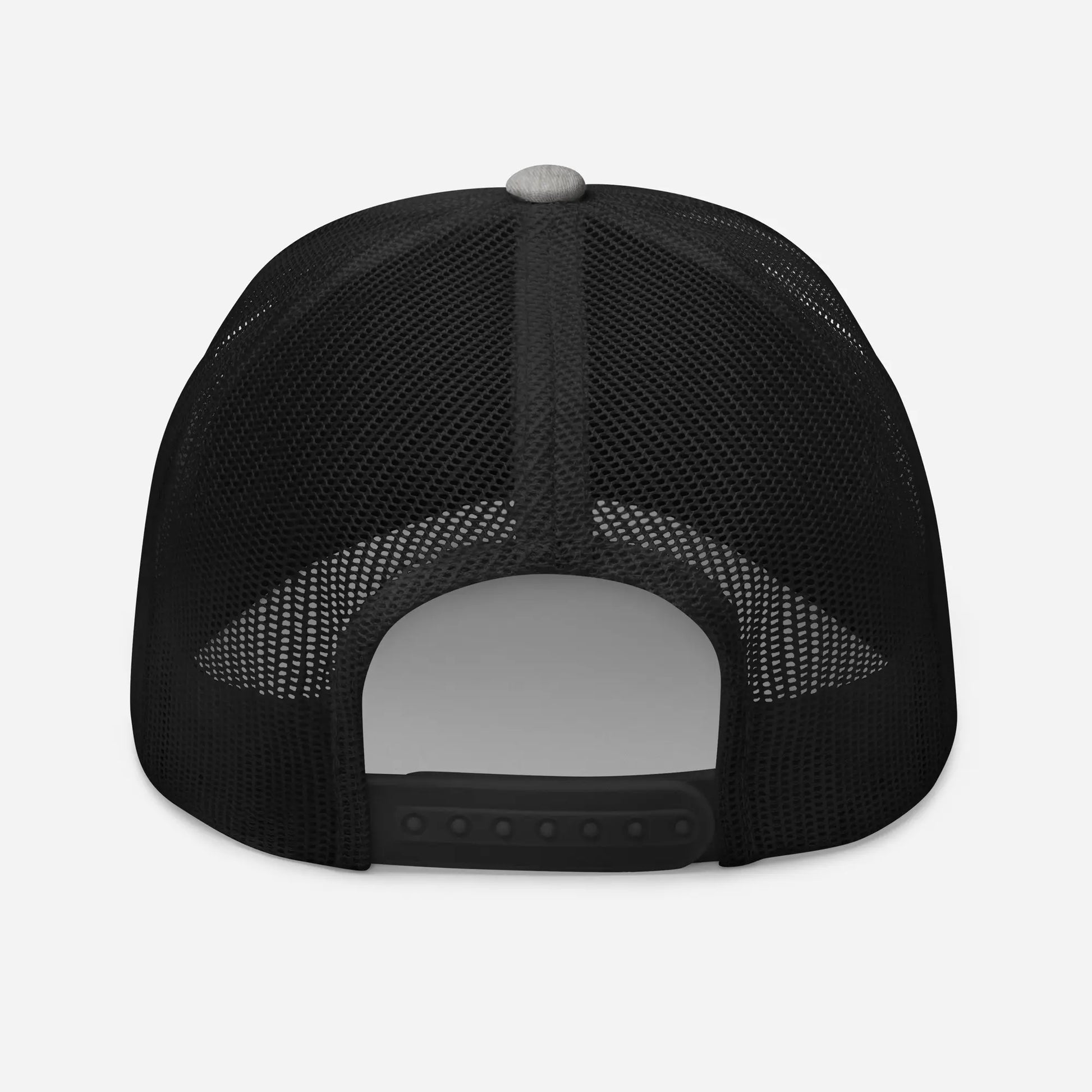 casquette de camionneur respirante légère et réglable dos coloris gris souris et noir logo blanc