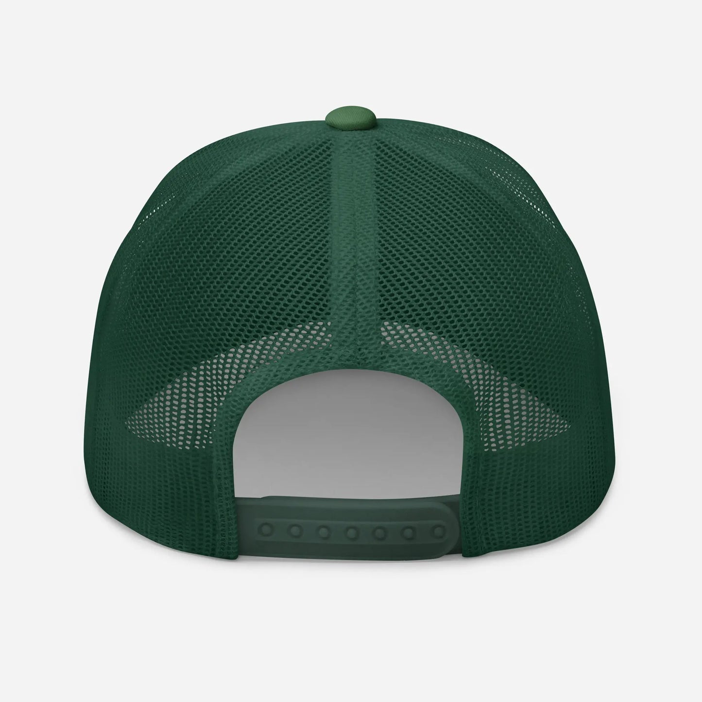casquette de camionneur respirante légère et réglable dos coloris vert forêt logo blanc