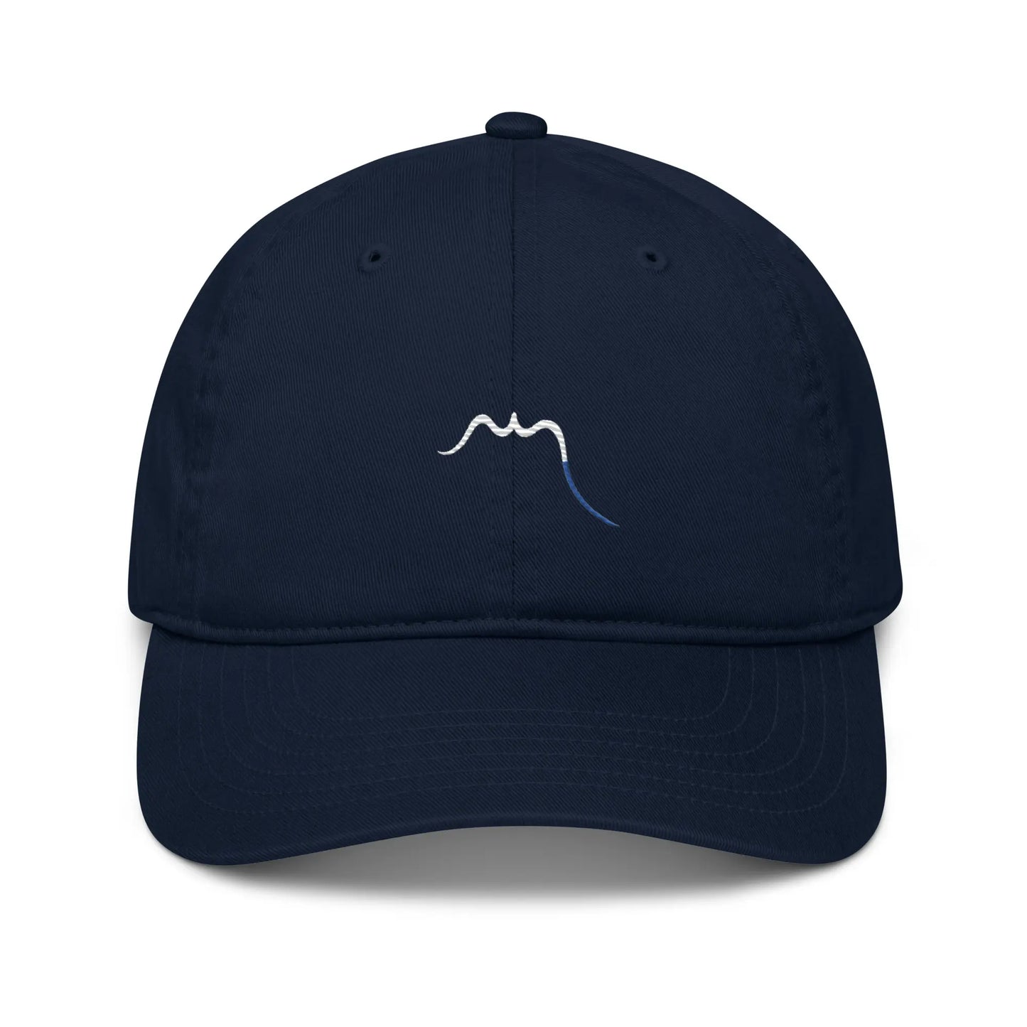 casquette éco responsable en coton bio réglable face coloris bleu marine