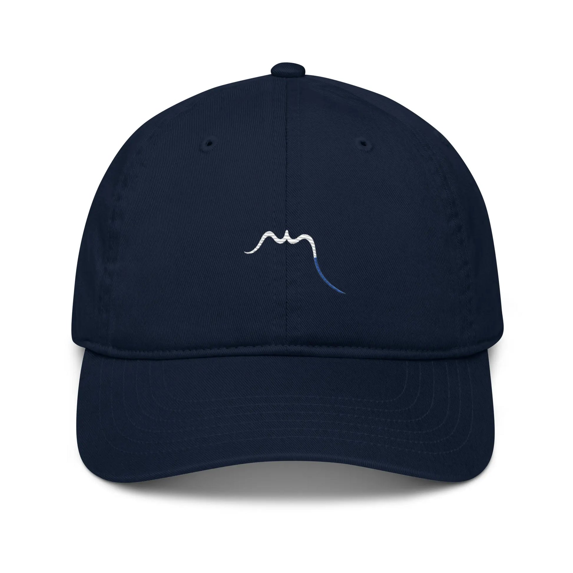 casquette éco responsable en coton bio réglable face coloris bleu marine