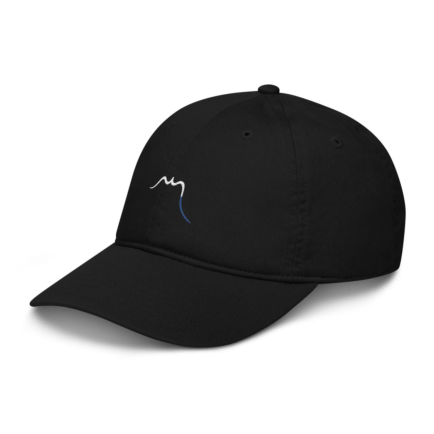 casquette éco responsable en coton bio réglable trois quart coloris noir