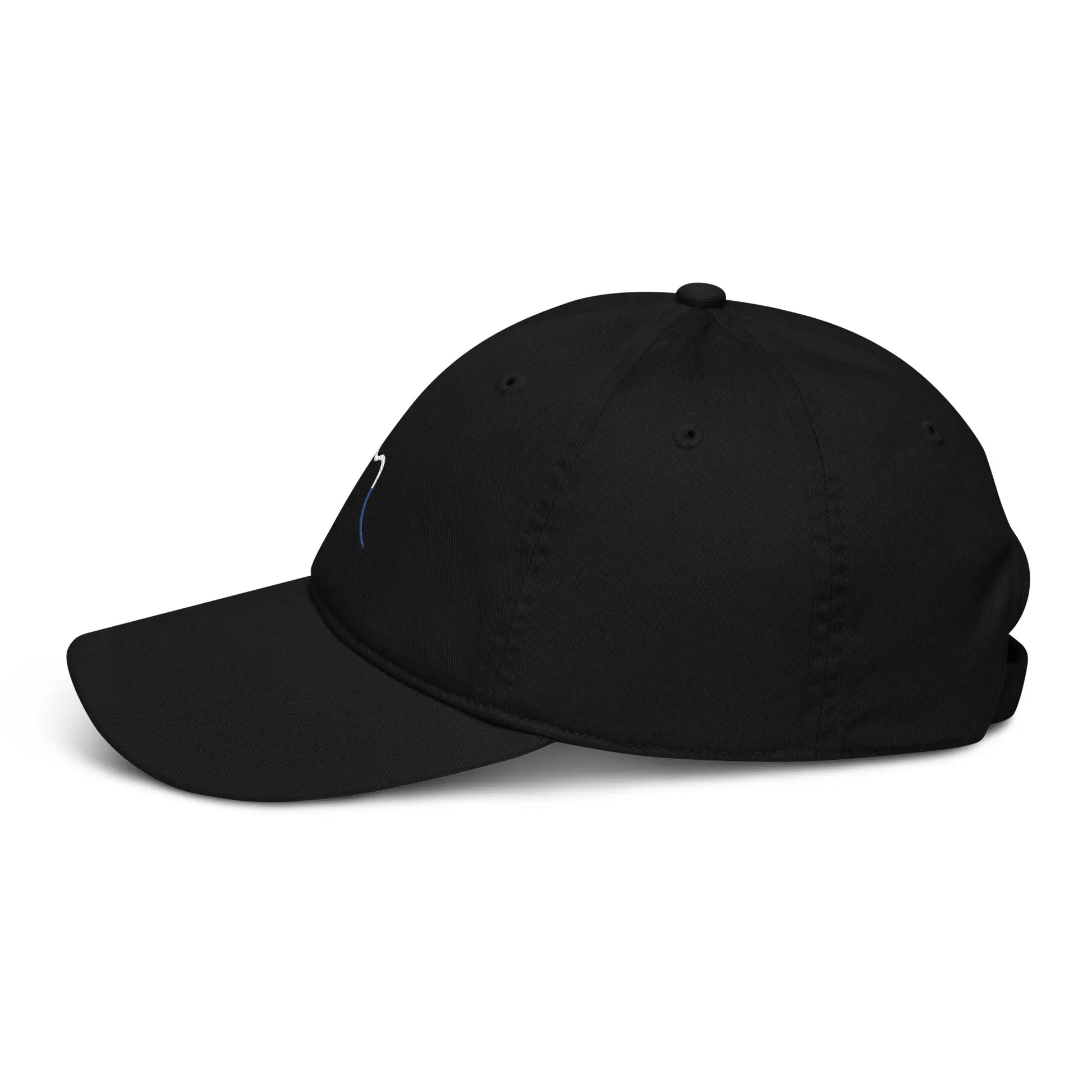 casquette éco responsable en coton bio réglable côté coloris noir