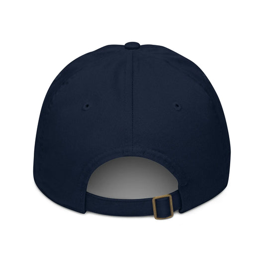 casquette éco responsable en coton bio réglable dos coloris bleu marine