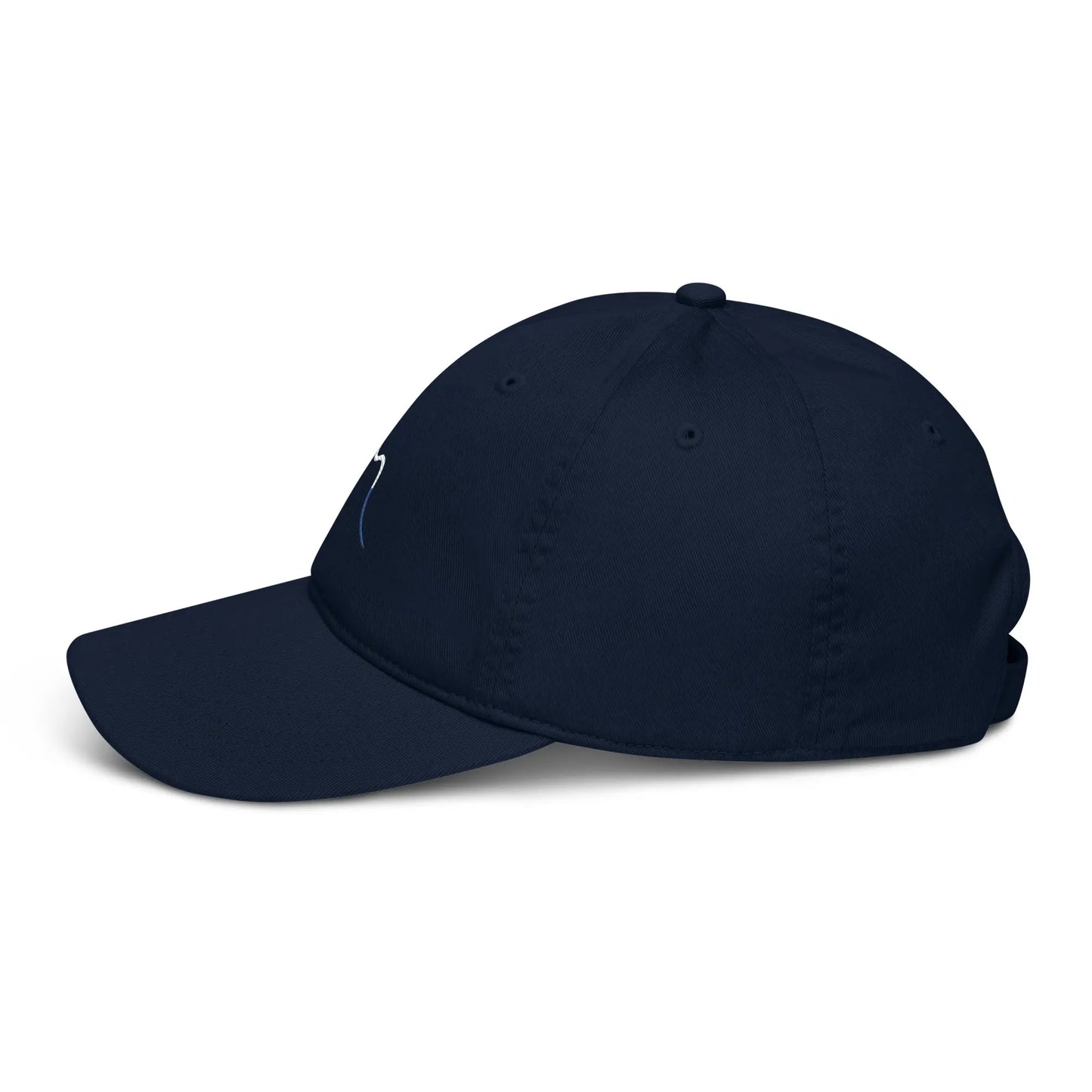 casquette éco responsable en coton bio réglable côté coloris belu marine