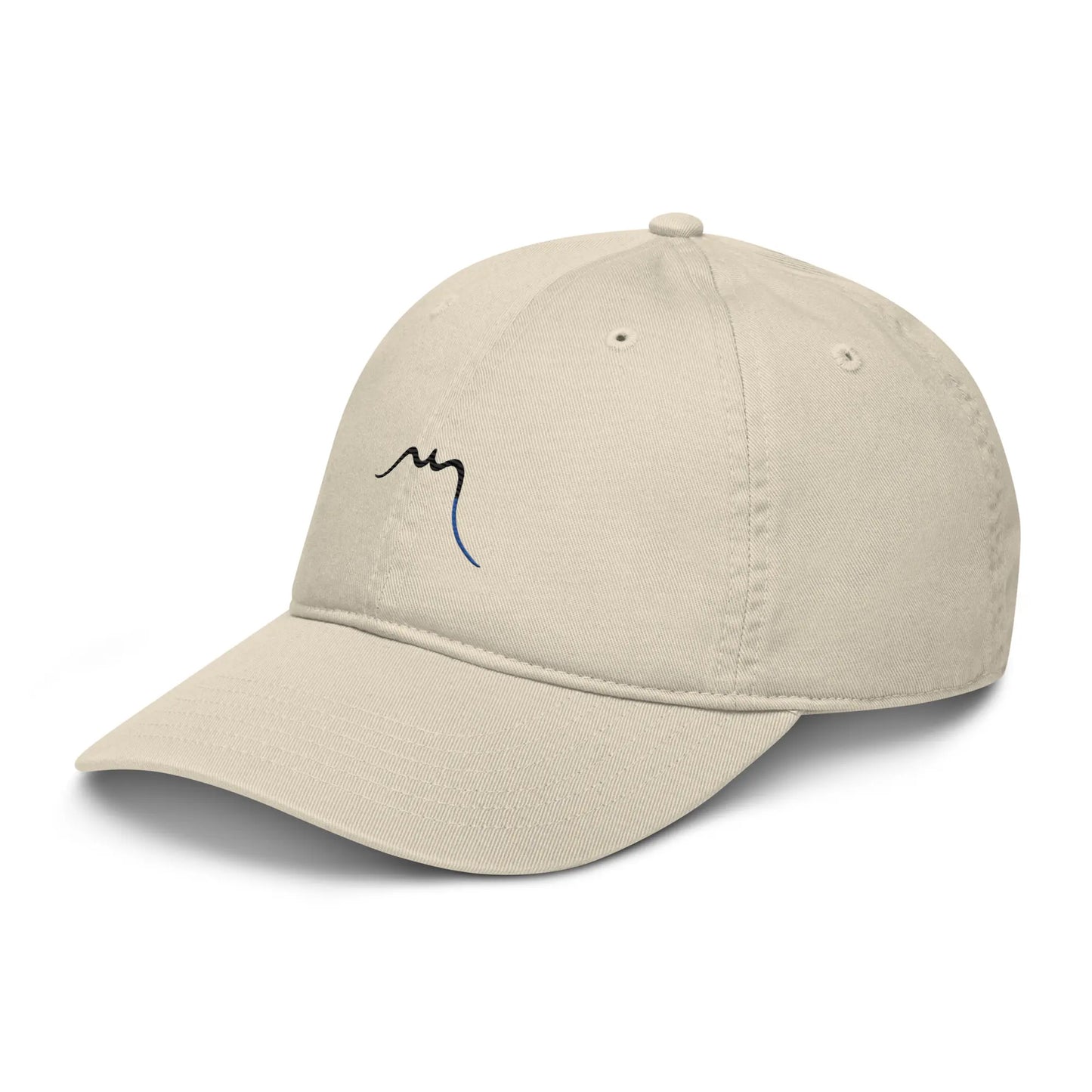 casquette éco responsable en coton bio réglable trois quart coloris beige pierre 