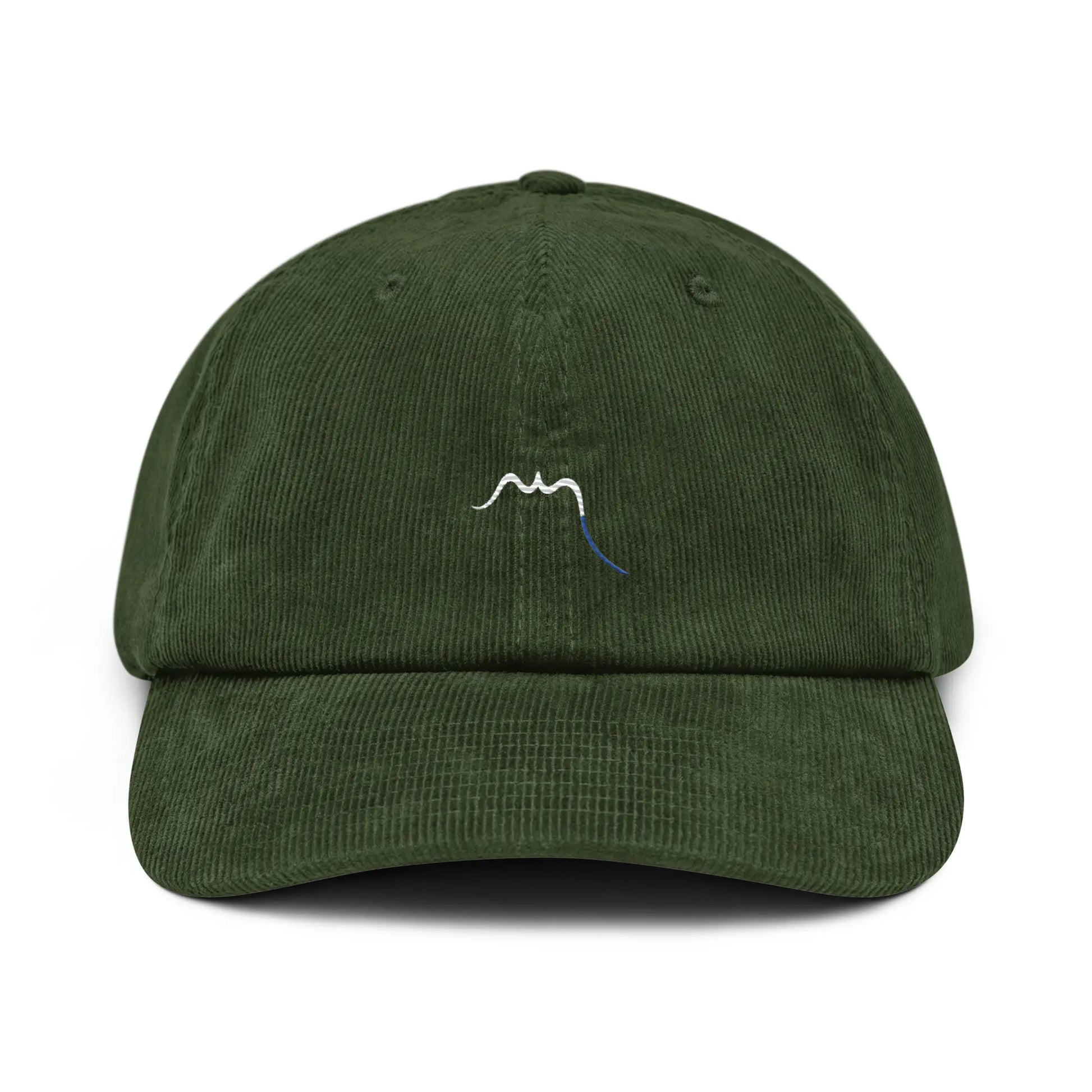 casquette en velours côtelé réglable face coloris vert forêt