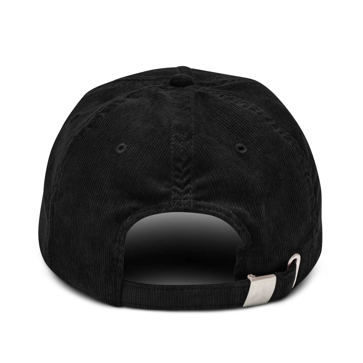casquette en velours côtelé réglable dos coloris noir