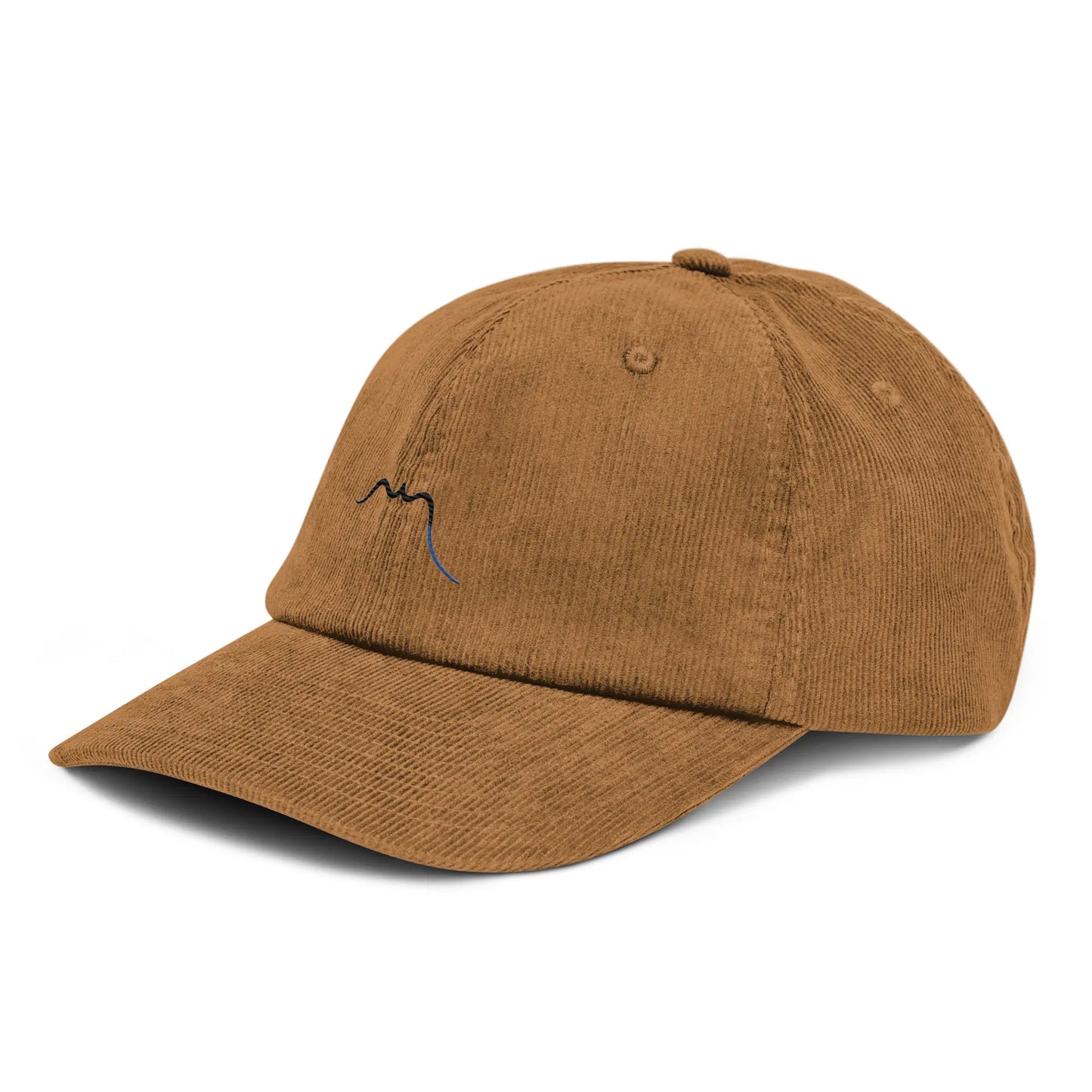 casquette en velours côtelé régable trois quart coloris brun
