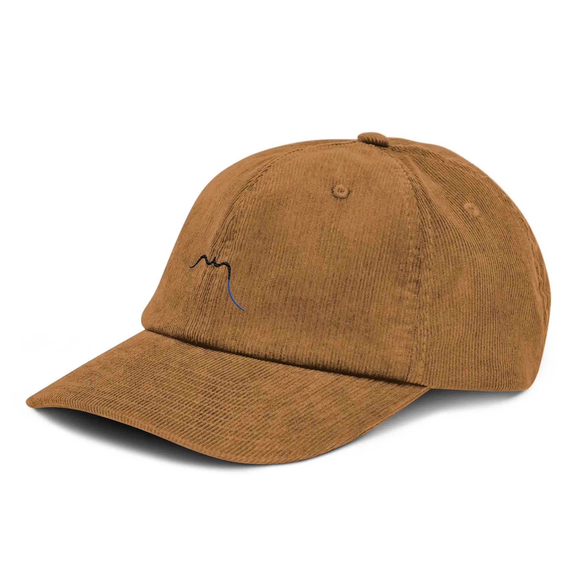 casquette en velours côtelé régable trois quart coloris brun