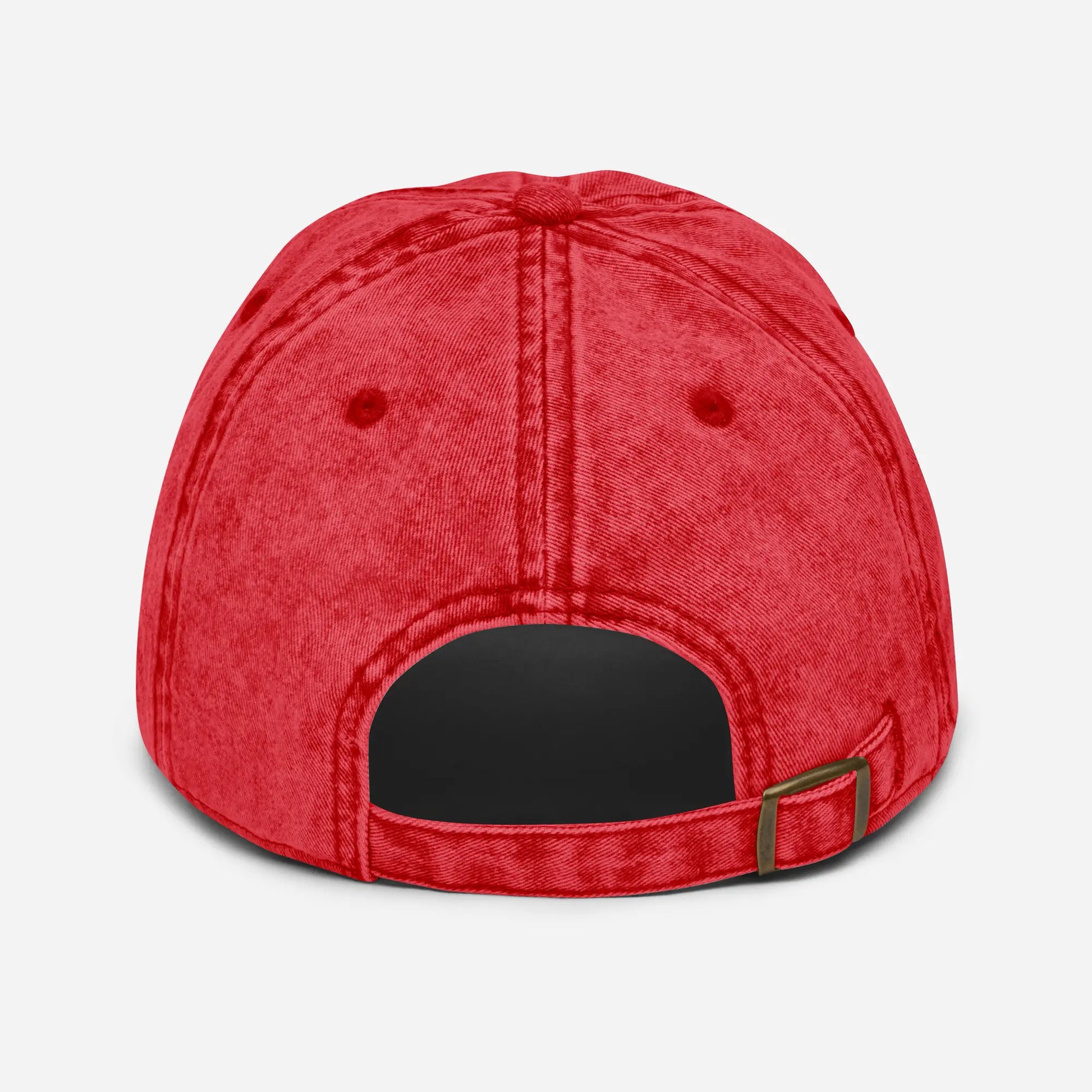 casquette vintage en sergé de coton réglable dos coloris rouge