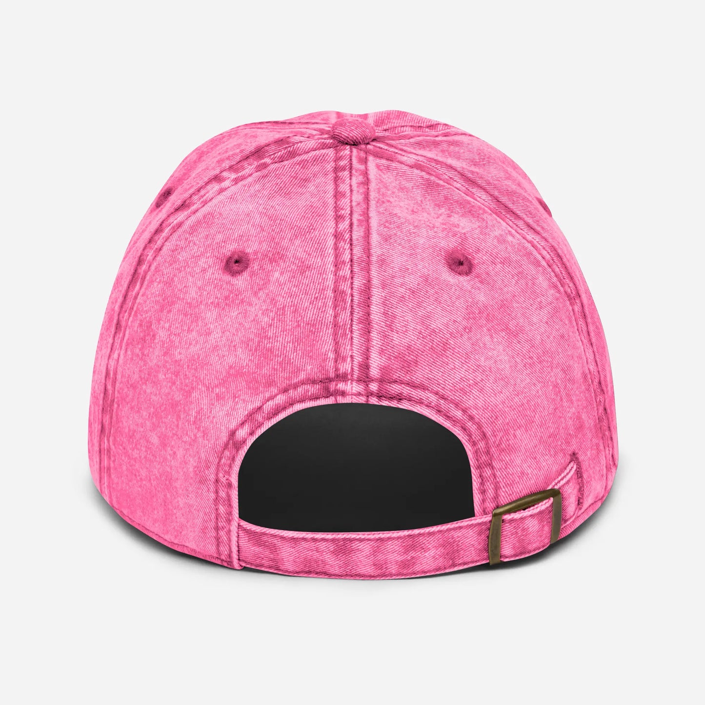 casquette vintage en sergé de coton réglable dos coloris rose