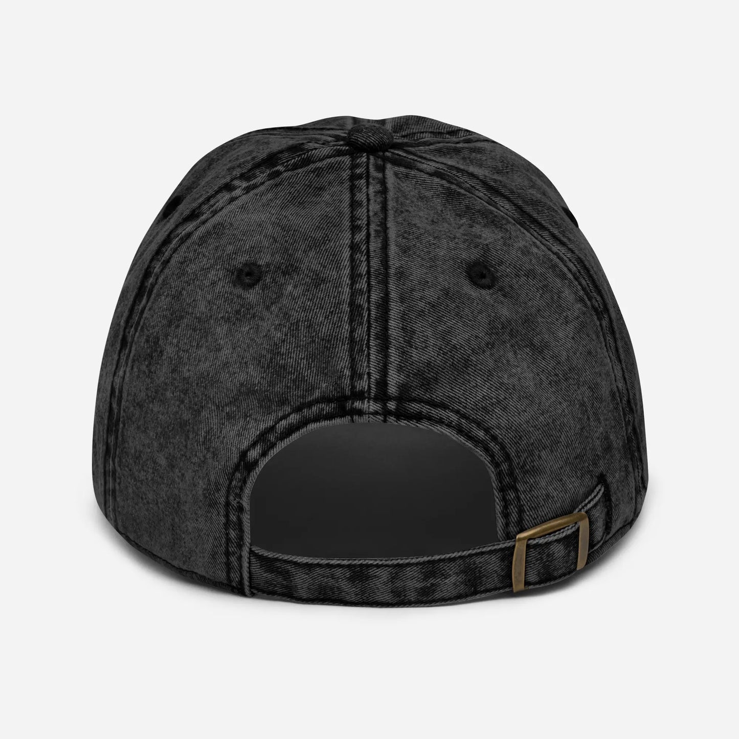 casquette vintage en sergé de coton réglable dos coloris noir