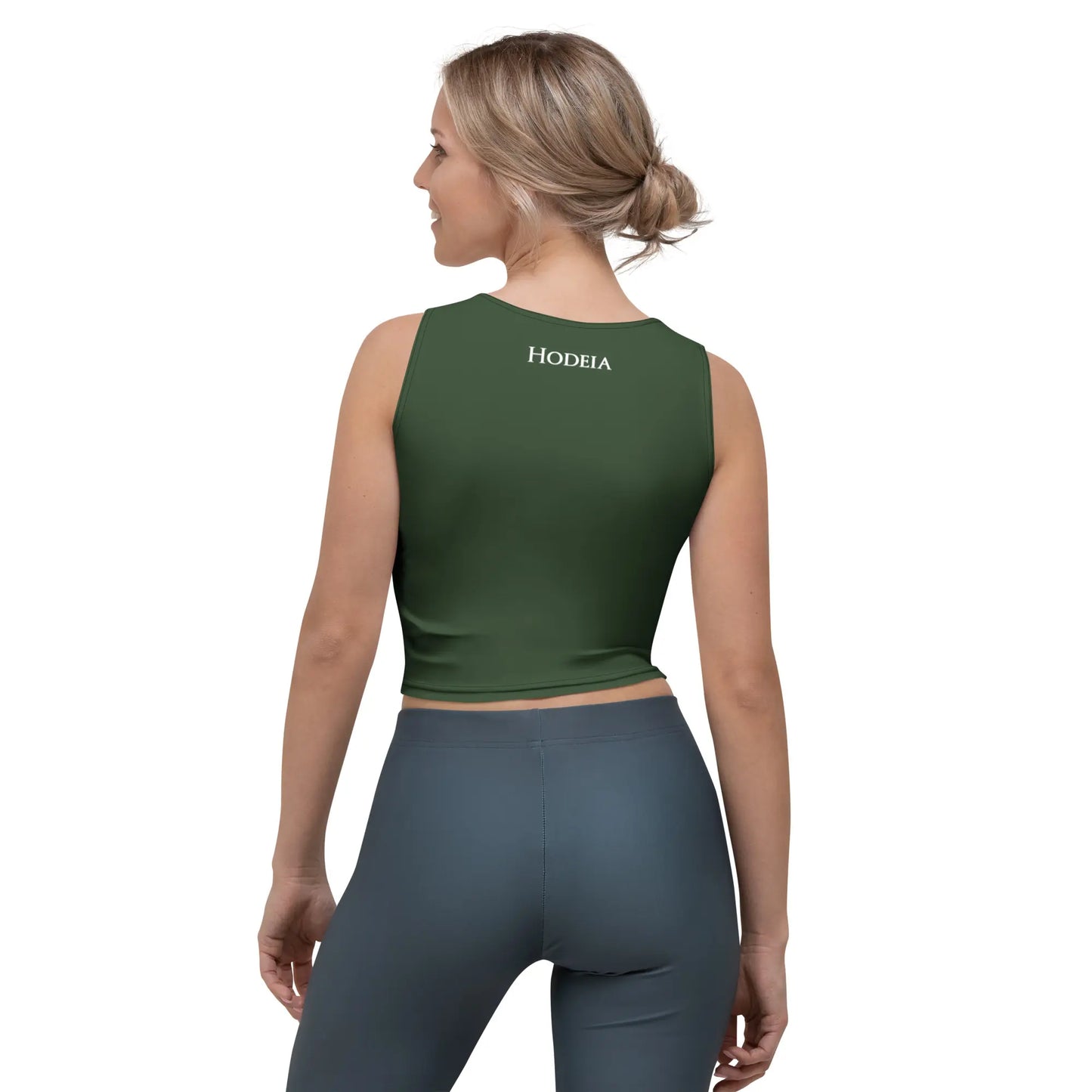crop top yesa dos coloris vert forêt