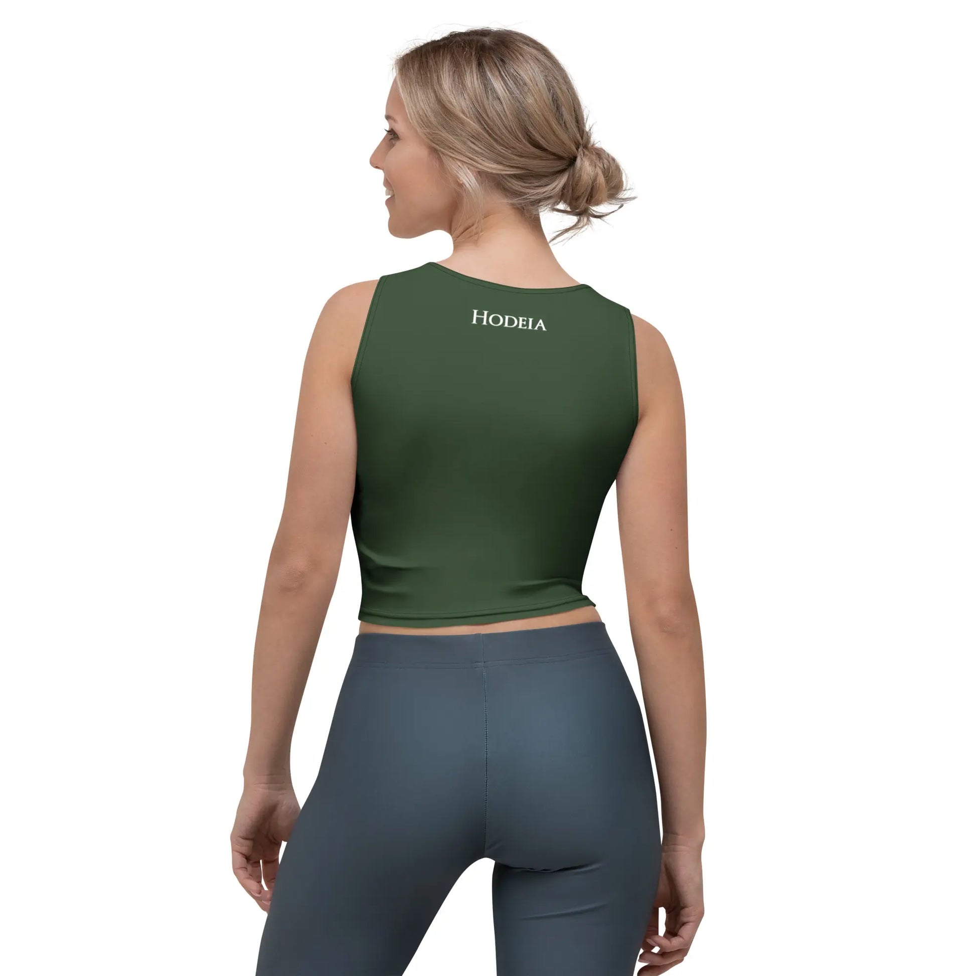 crop top yesa dos coloris vert forêt