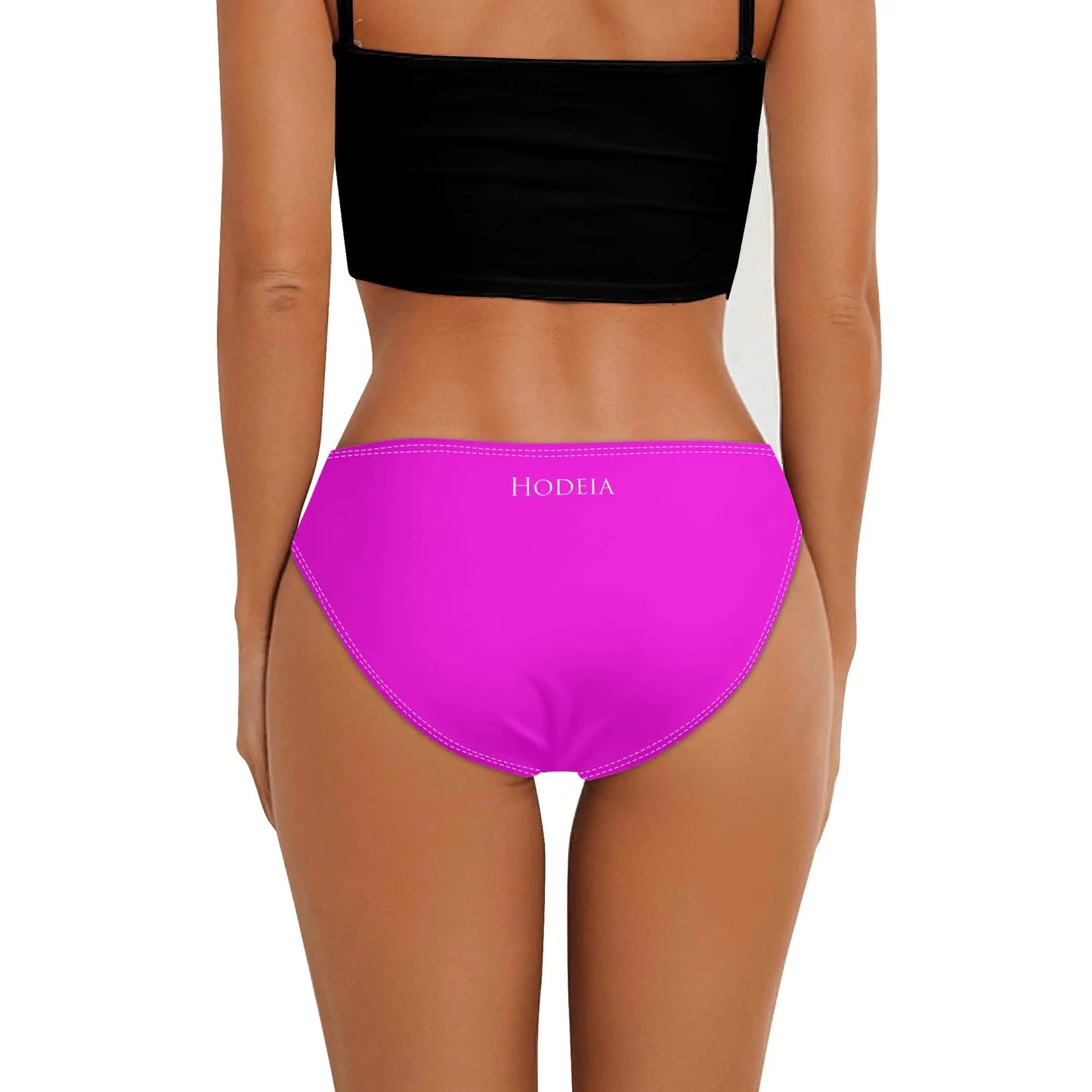 culotte maillot de bain elaia porté dos coloris rose fuchsia