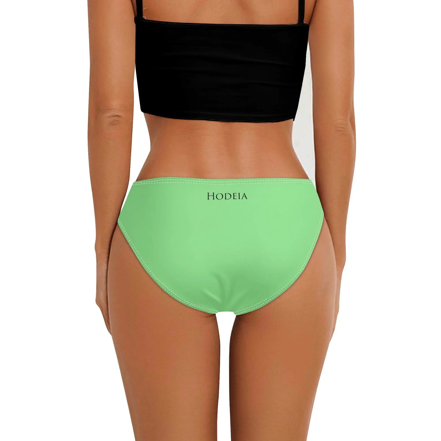 culotte maillot de bain elaia porté dos coloris vert pâle
