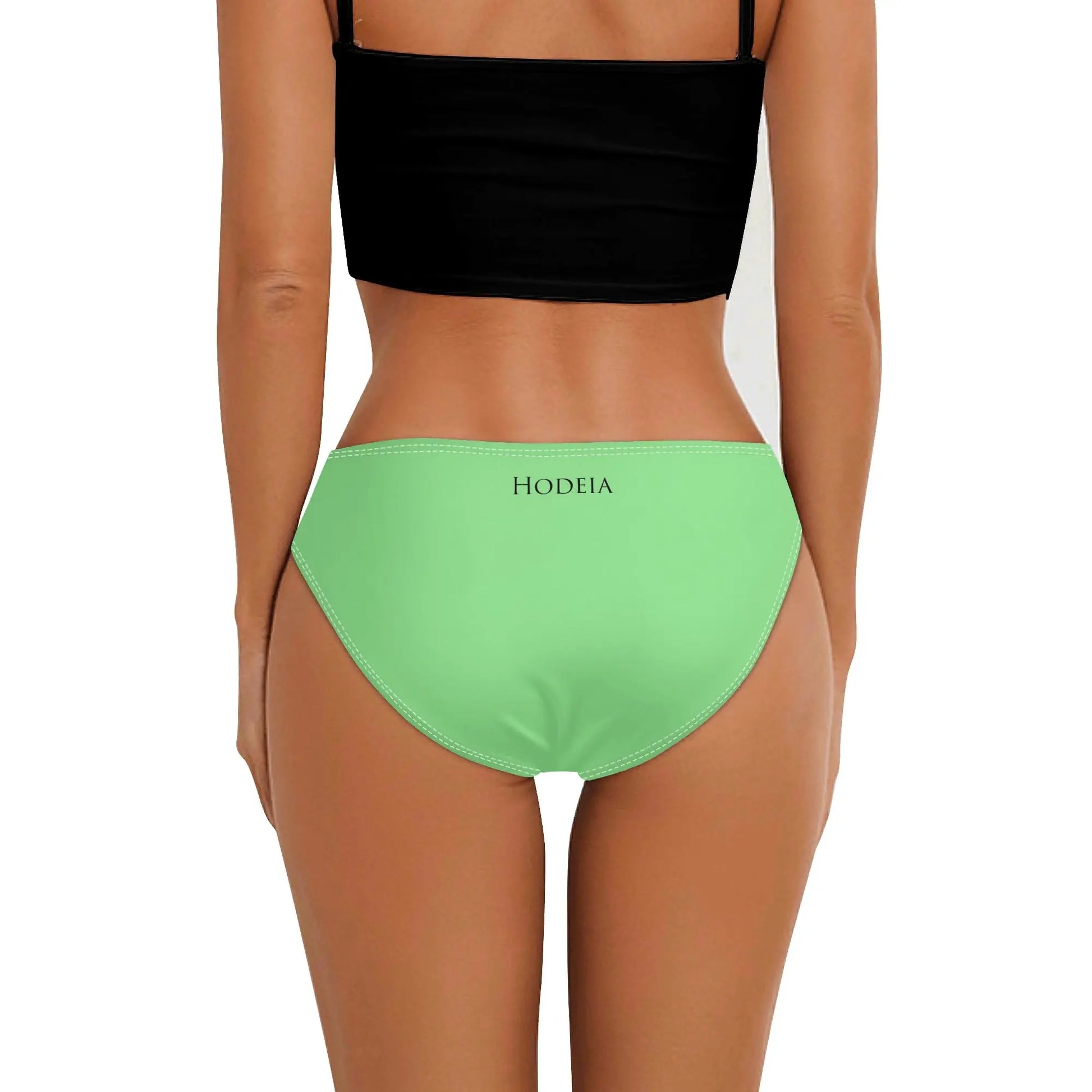 culotte maillot de bain elaia porté dos coloris vert pâle