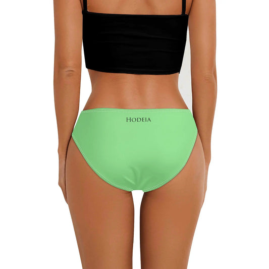 culotte maillot de bain elaia porté dos coloris vert pâle