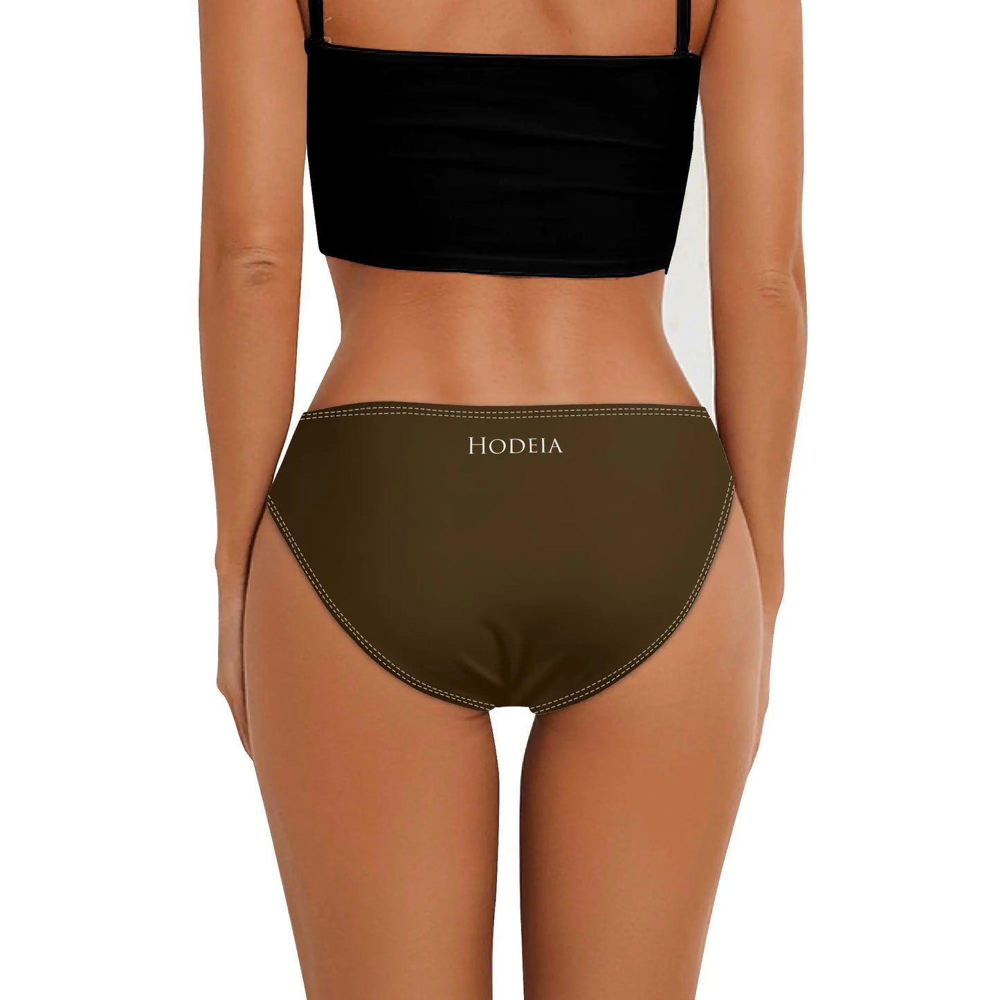 culotte maillot de bain elaia porté dos coloris marron