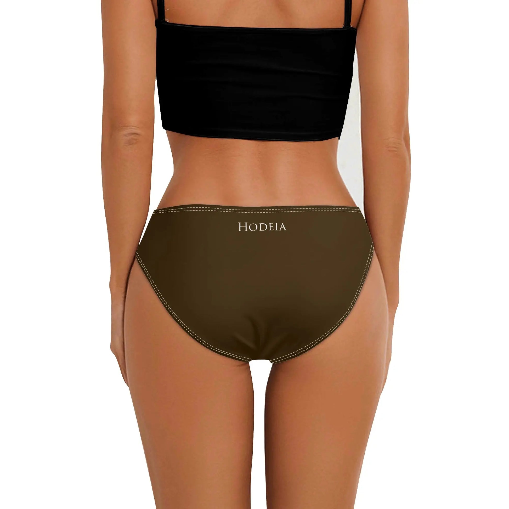 culotte maillot de bain elaia porté dos coloris marron