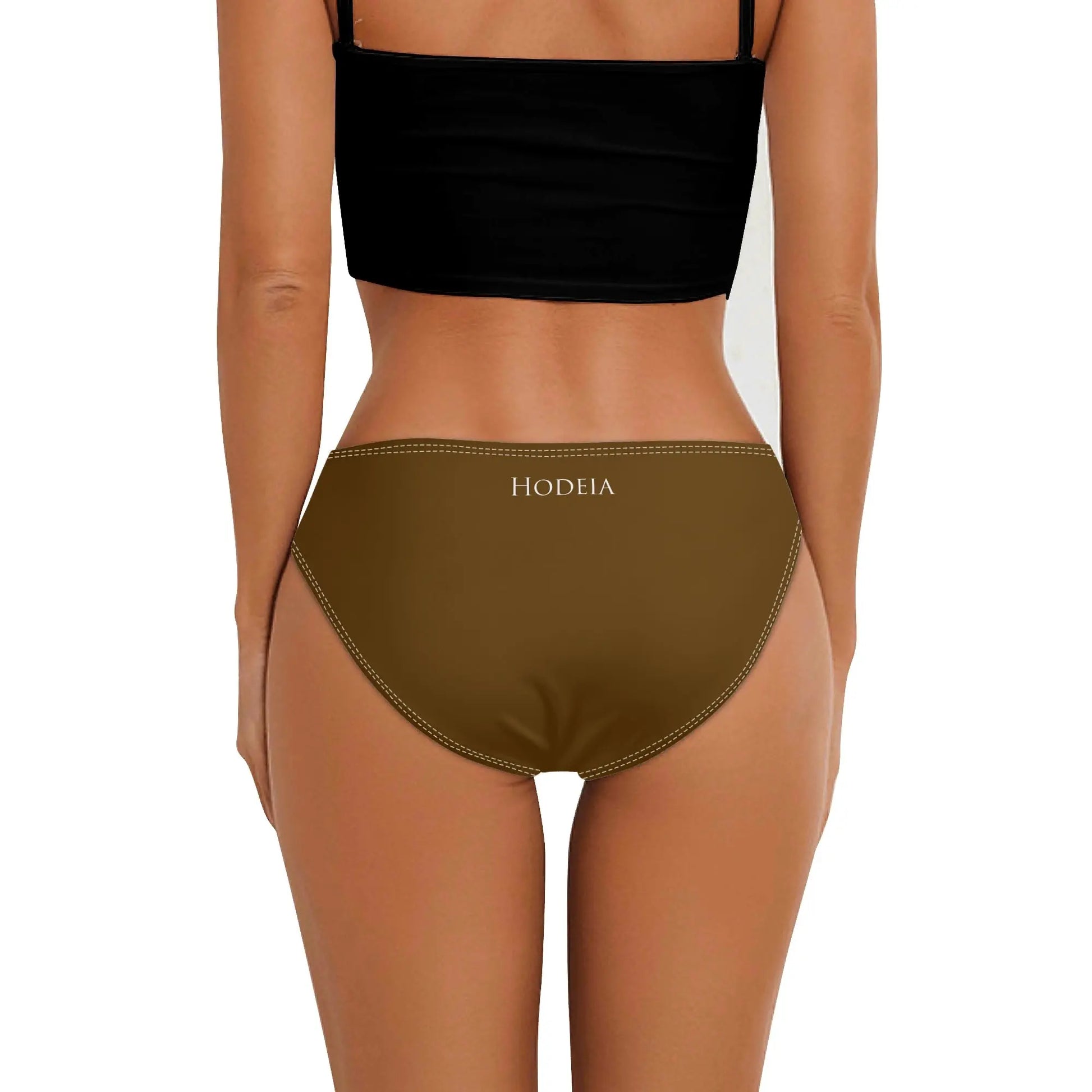 culotte maillot de bain elaia porté dos coloris marron café