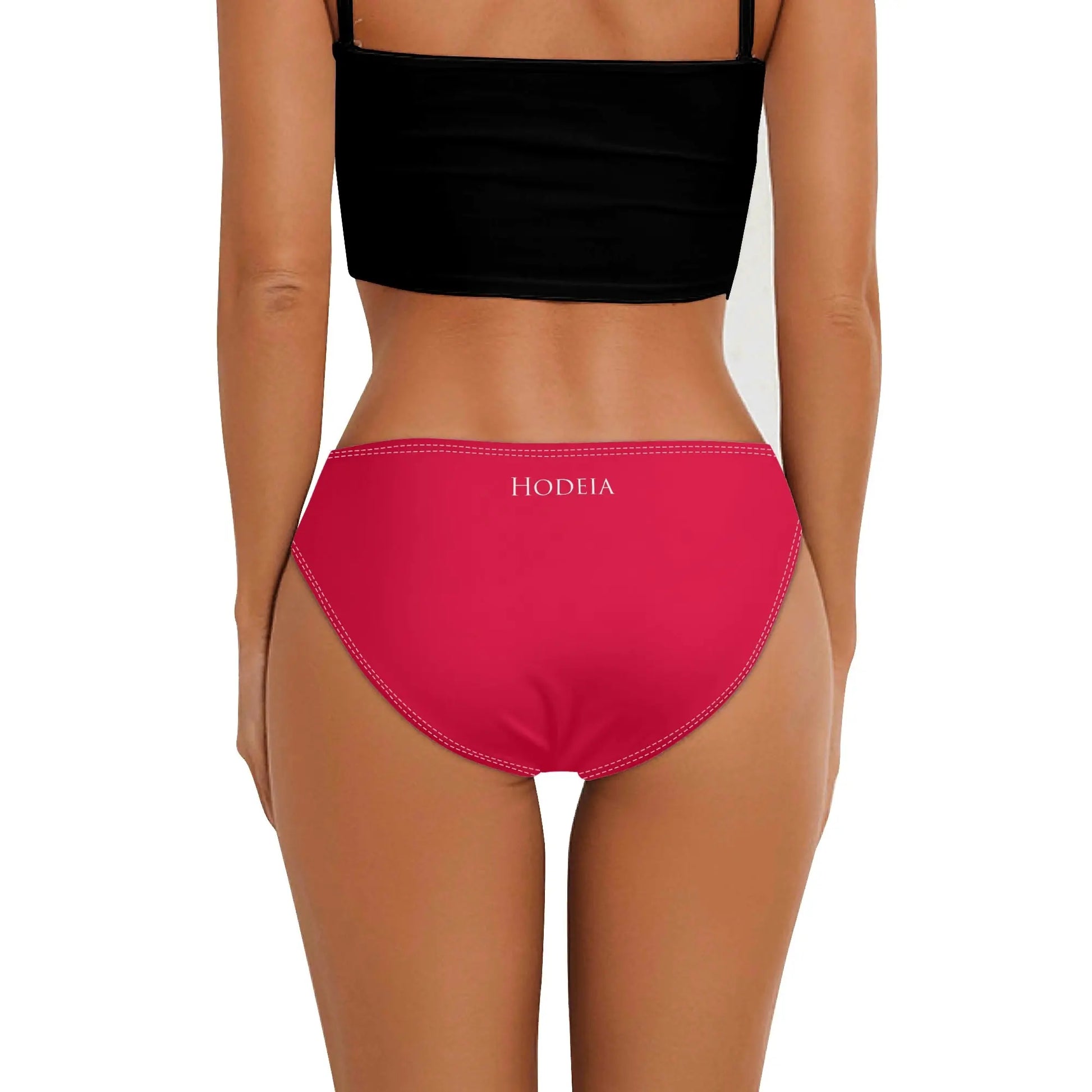 culotte maillot de bain elaia porté dos coloris rose foncé