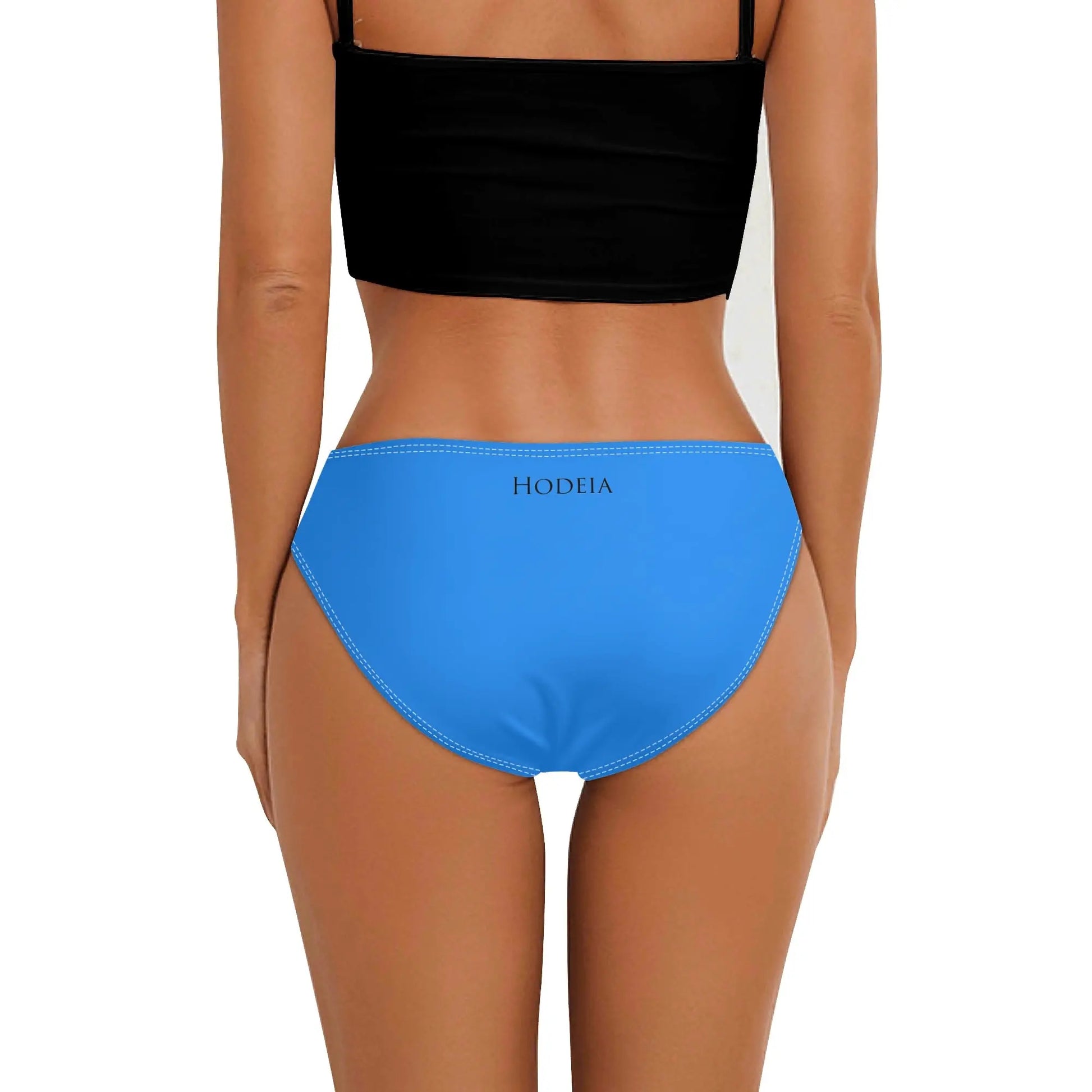 culotte maillot de bain elaia porté dos coloris bleu lagon
