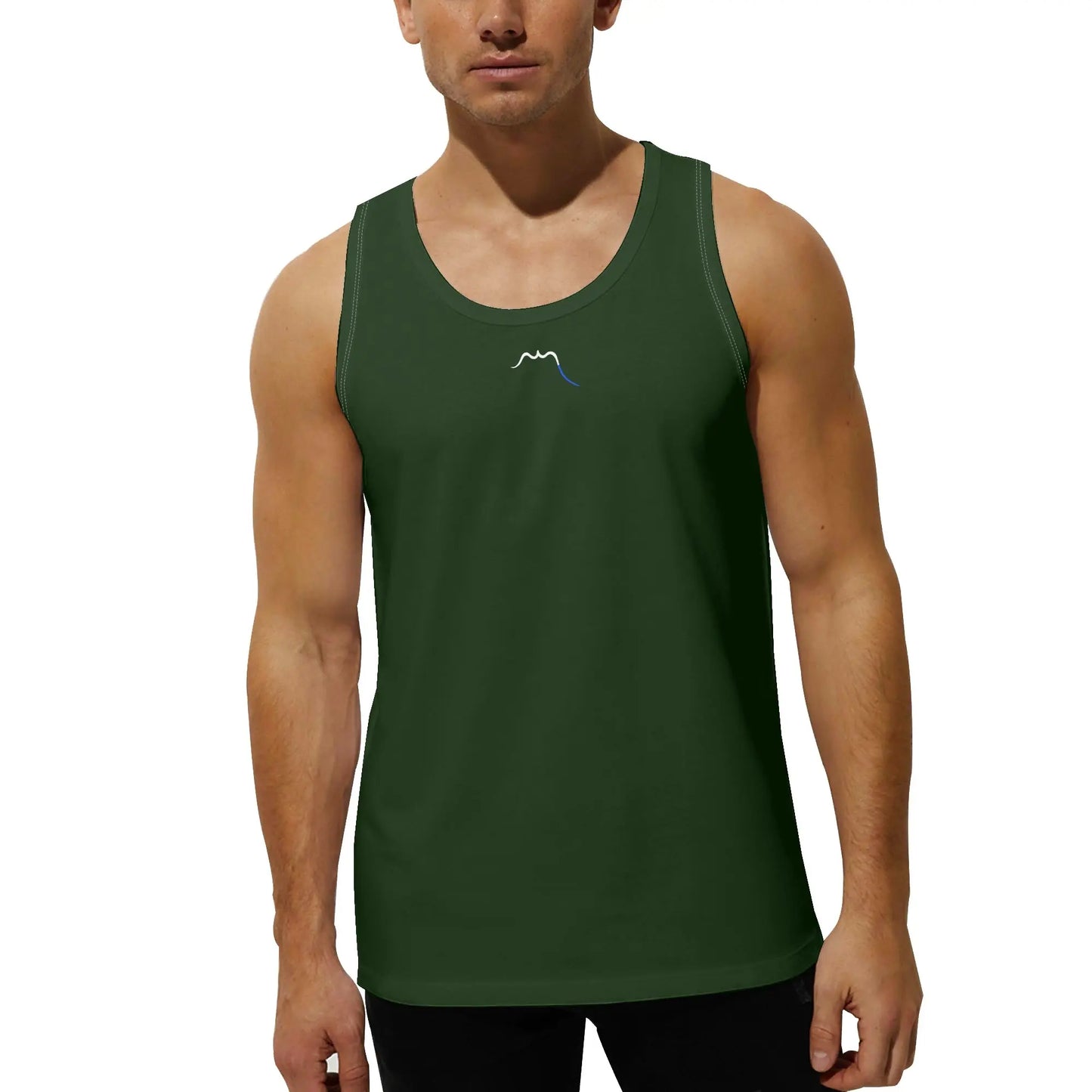 débardeur homme aizkora porté face coloris vert forêt