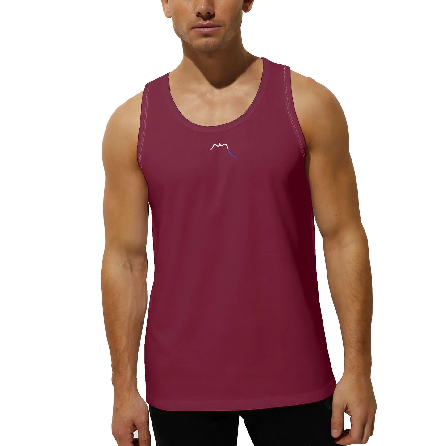 débardeur homme aizkora porté face coloris rouge bordeaux