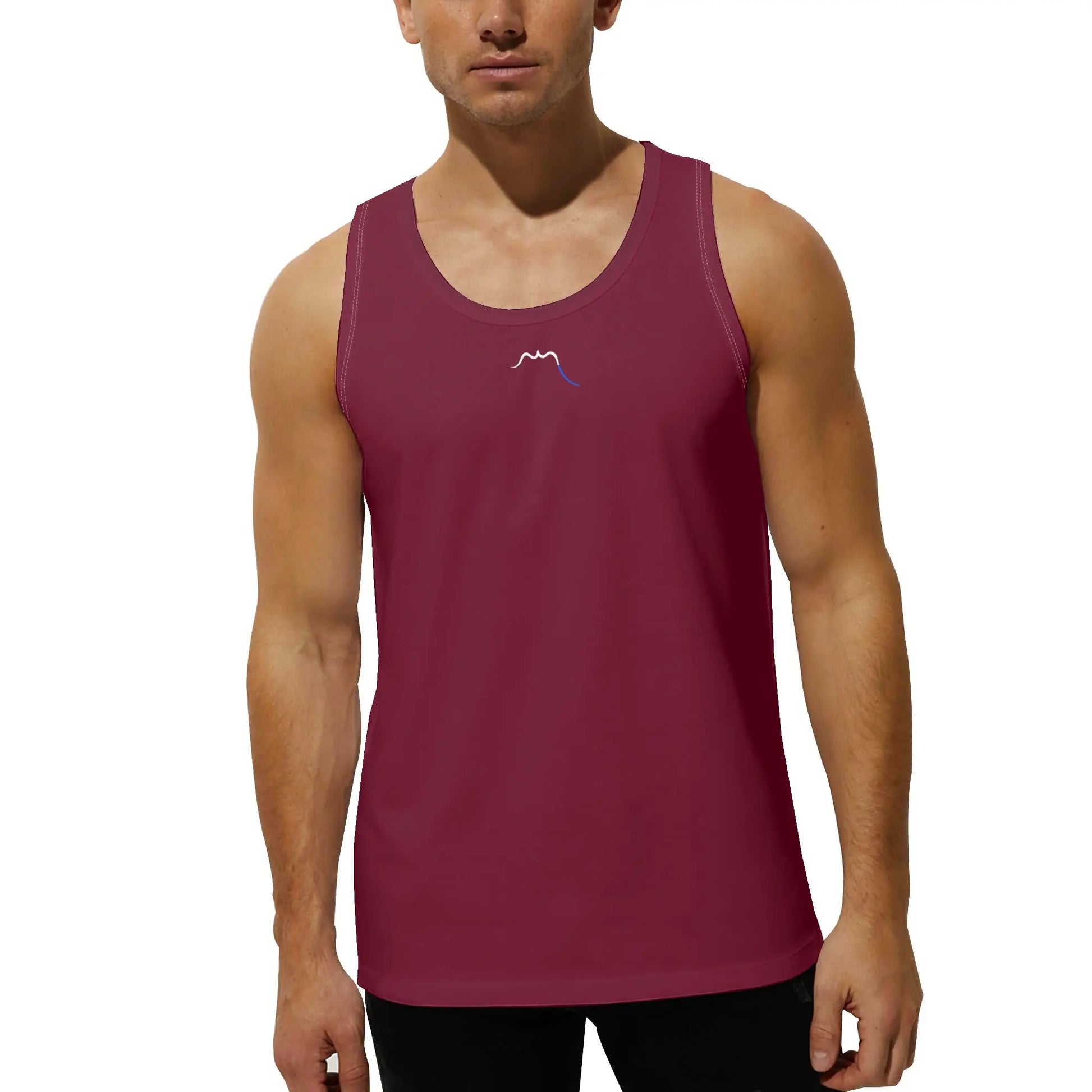 débardeur homme aizkora porté face coloris rouge bordeaux