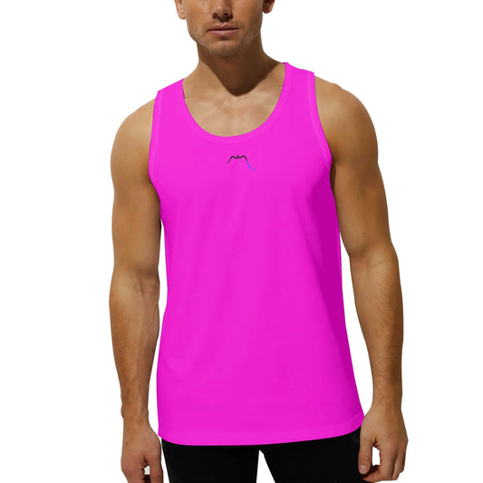 débardeur homme aizkora porté face coloris rose fuchsia