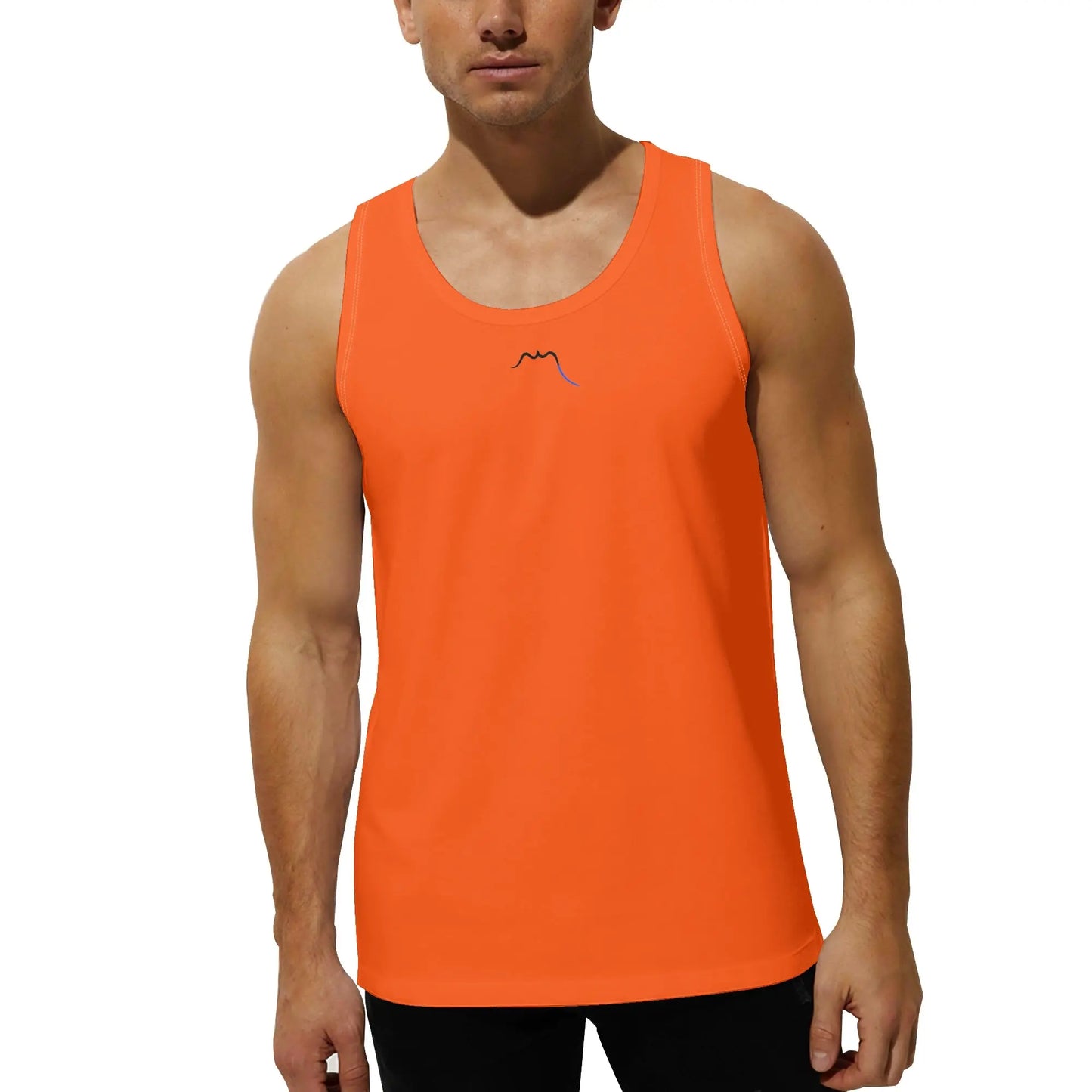 débardeur homme aizkora porté face coloris orange