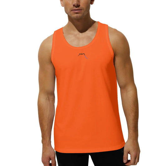 débardeur homme aizkora porté face coloris orange