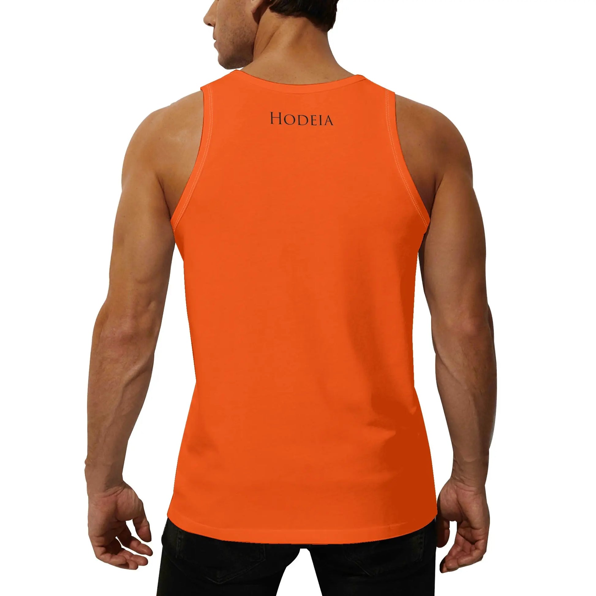 débardeur homme aizkora porté dos coloris orange