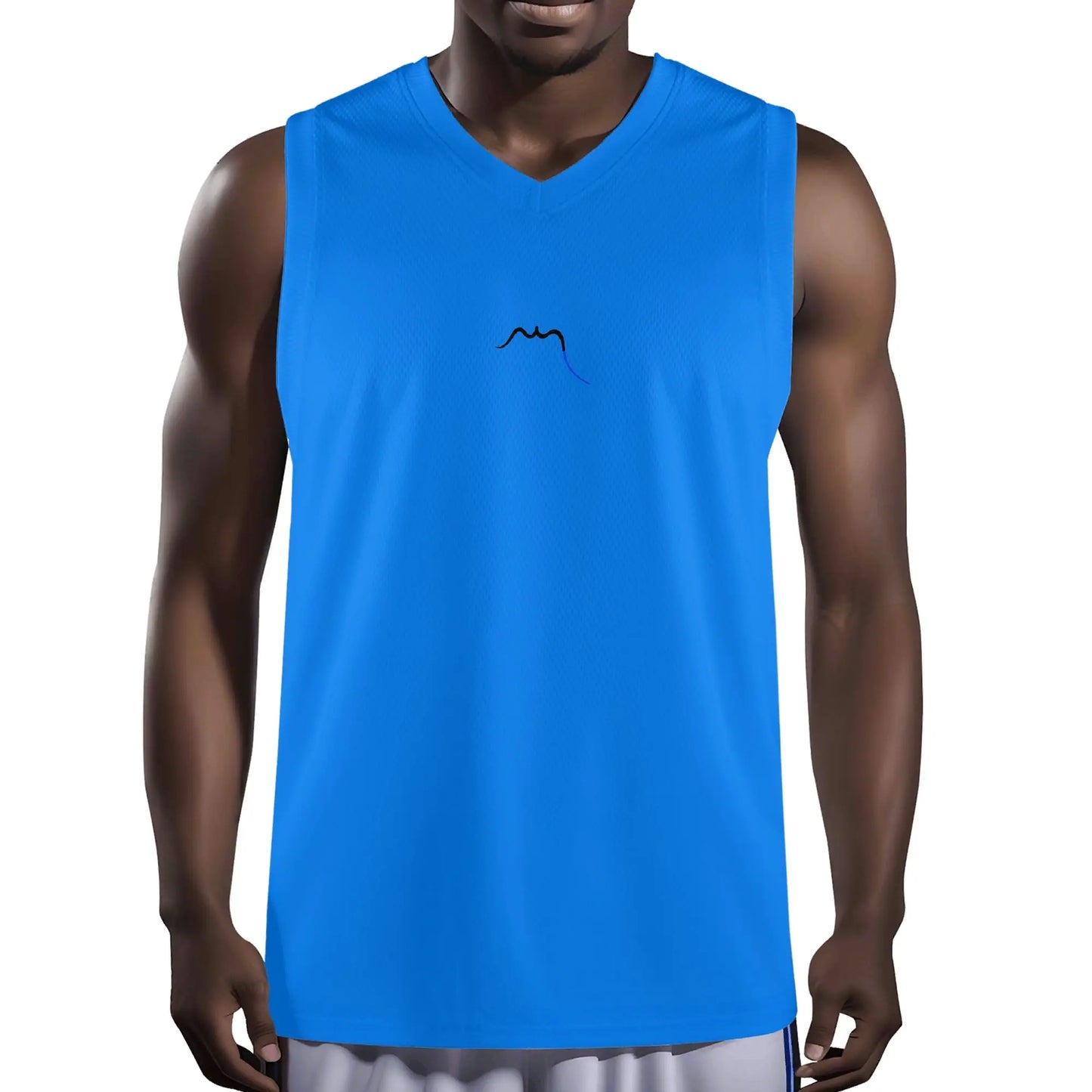 débardeur homme eguzki porté face coloris bleu
