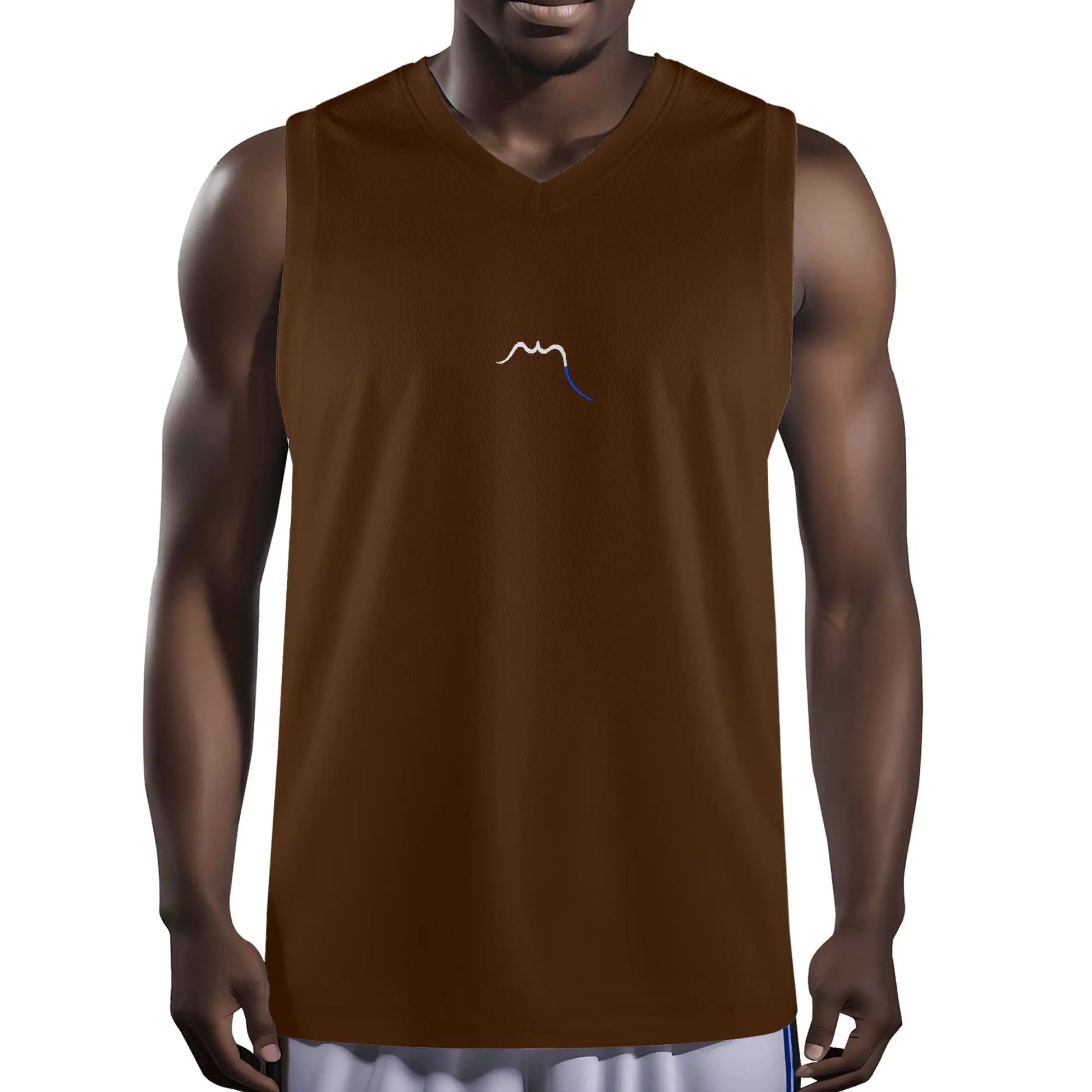 débardeur homme eguzki porté face coloris marron chocolat