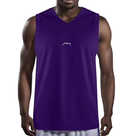 débardeur homme eguzki porté face coloris violet