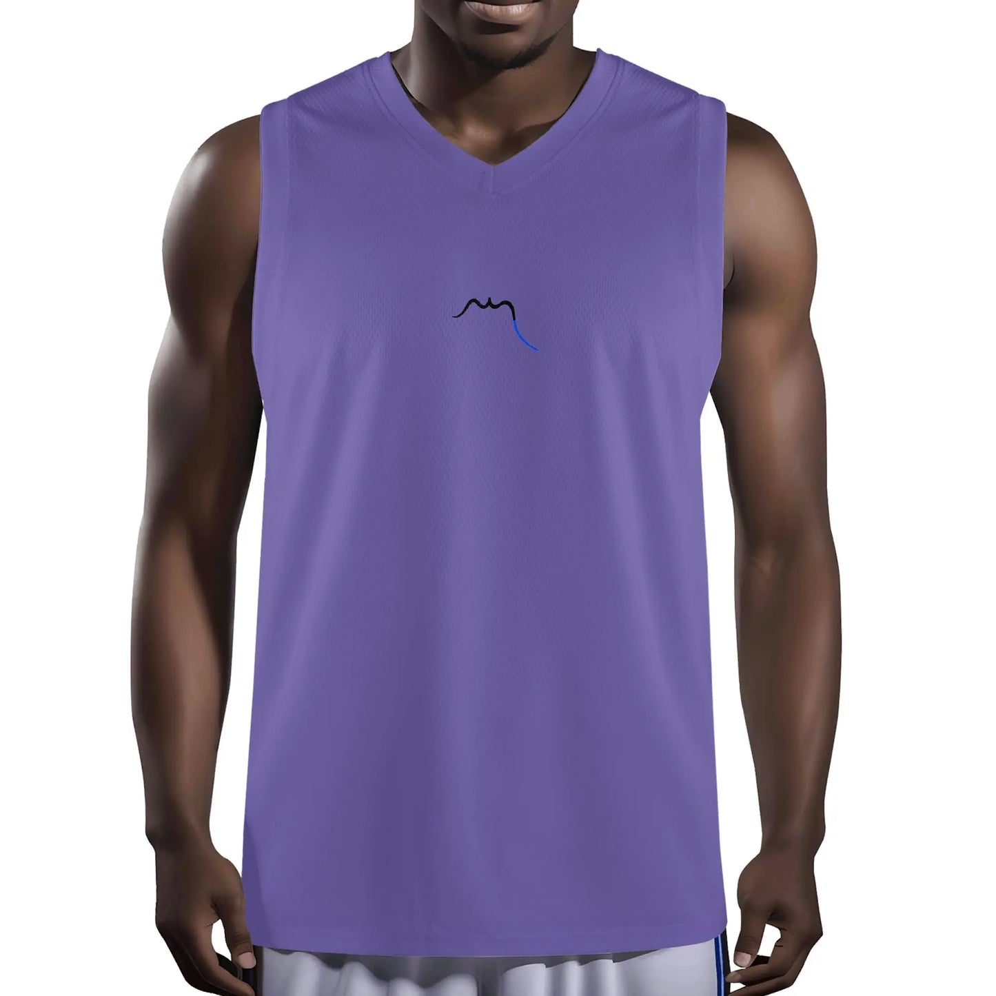 débardeur homme eguzki porté face coloris mauve