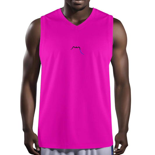 débardeur homme eguzki porté face coloris rose fuchsia