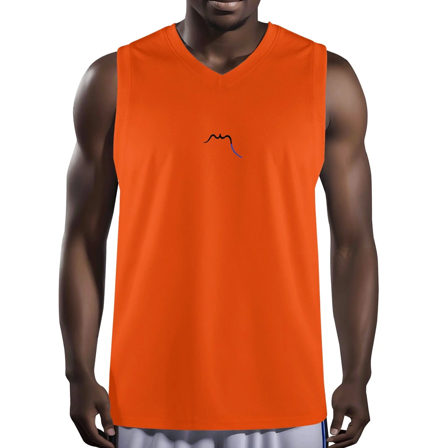 débardeur homme eguzki porté face coloris orange