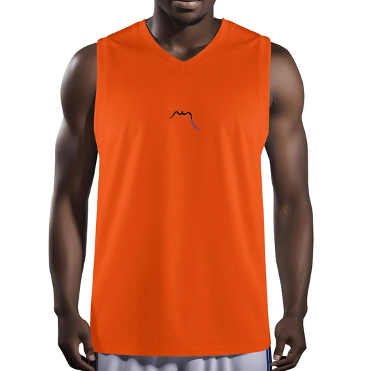 débardeur homme eguzki porté face coloris orange