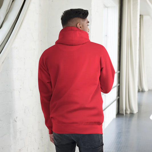 hoodie negua dos coloris rouge logo noir